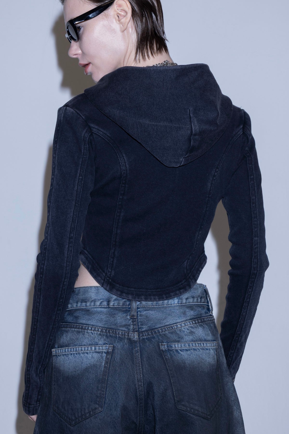 Corset zip tops
