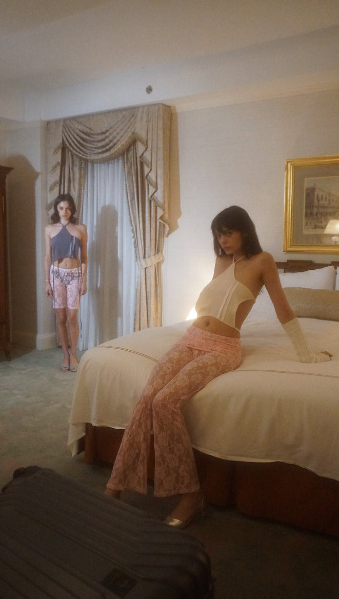 Star Halter Top - Charcoal