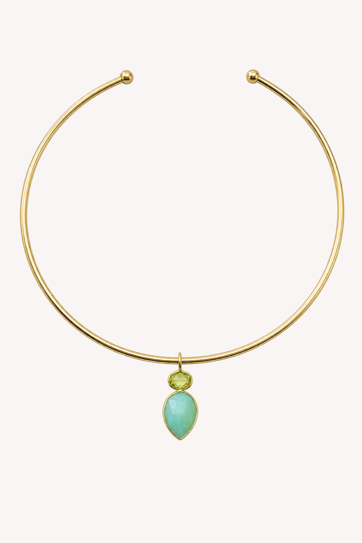 Opalite and Peridot Choker