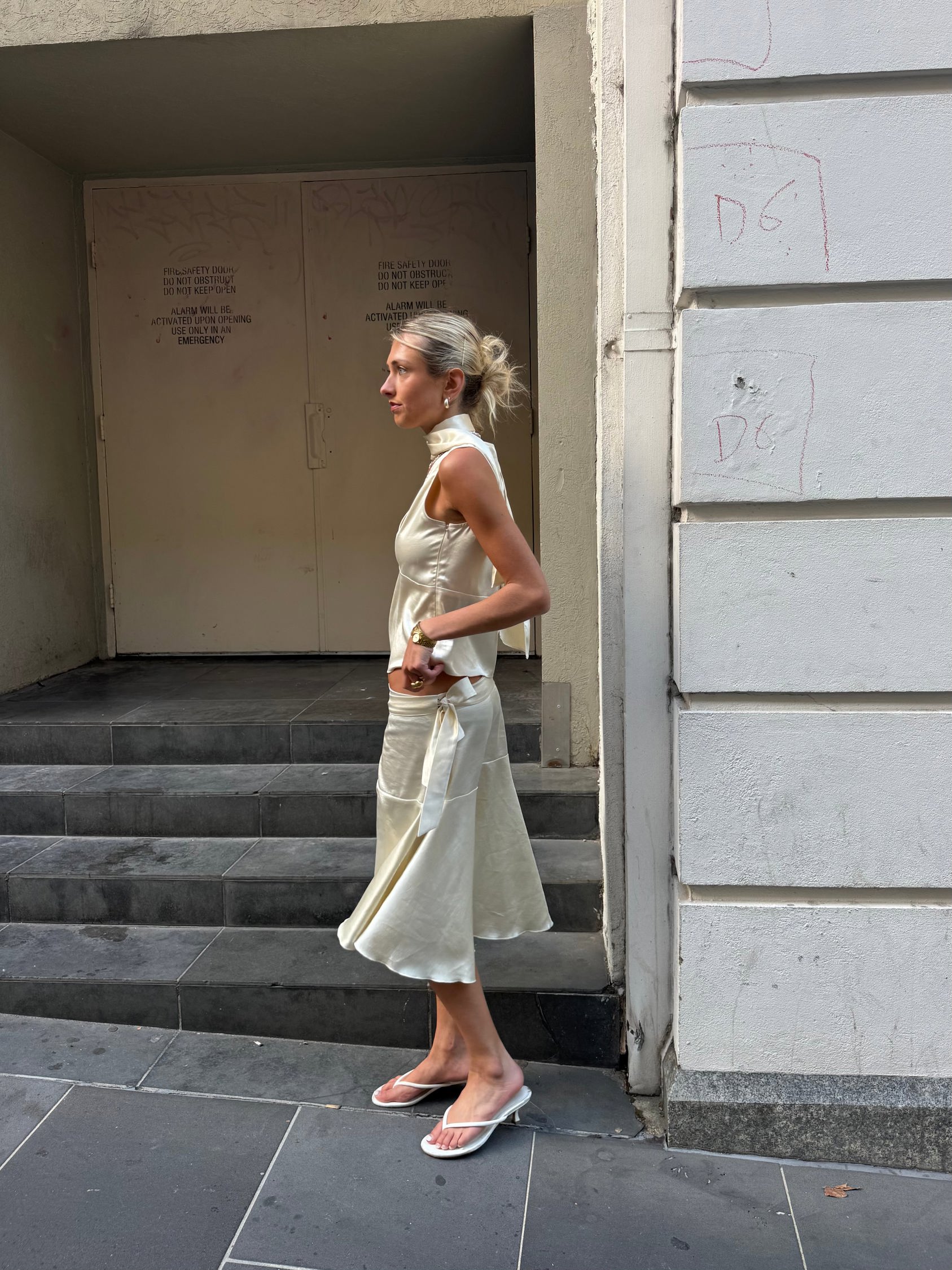 TAORMINA TOP + SCARF (sand)