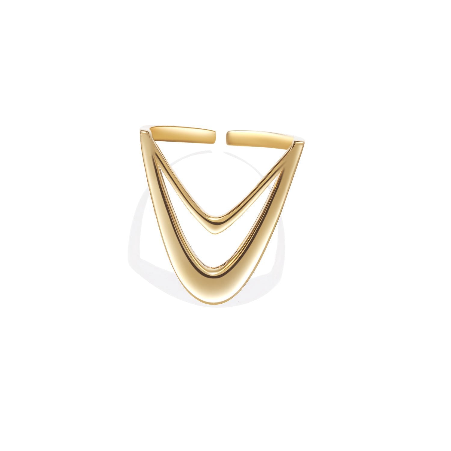 002|Dual-V Futuristic Ring