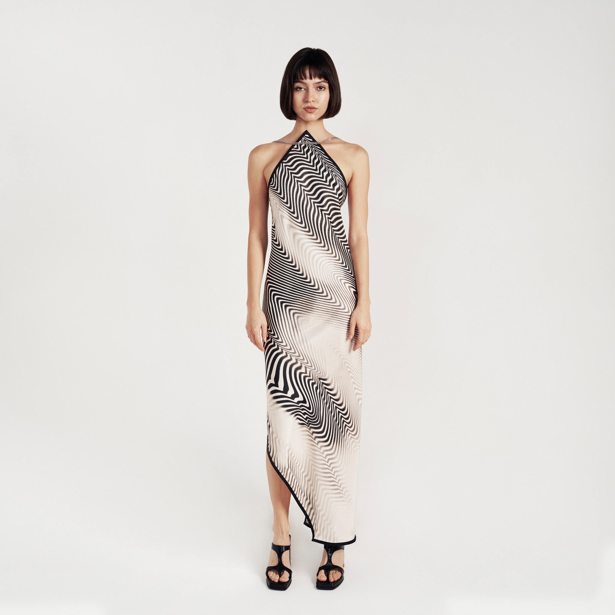 Maxi Goddess Dress in Zebra Print