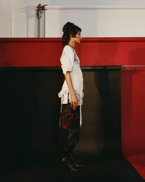 EMBROIDERED DENIM CARGO PANT - MULTIPLE COLORS