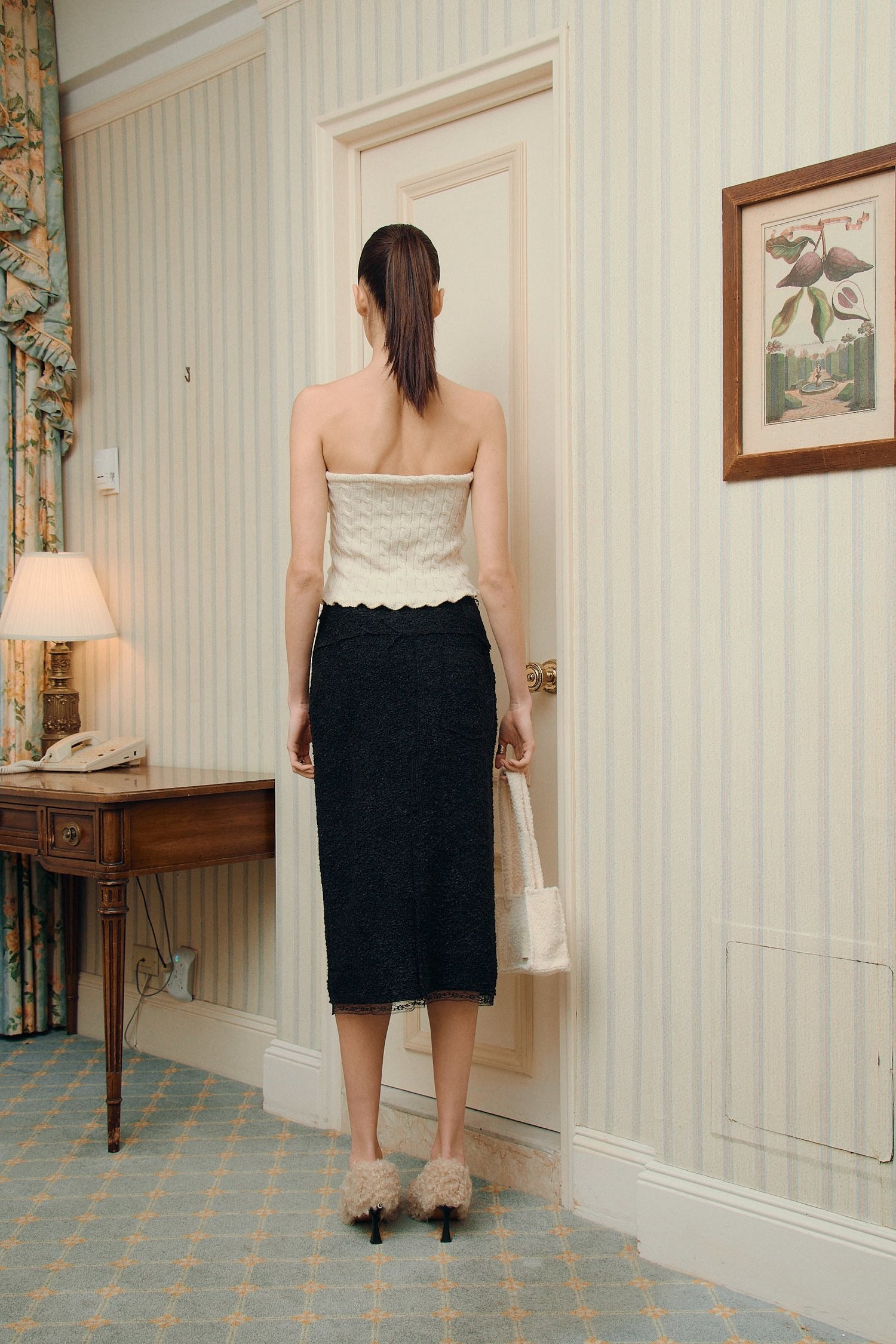 Cable Knit Blew Tube Top