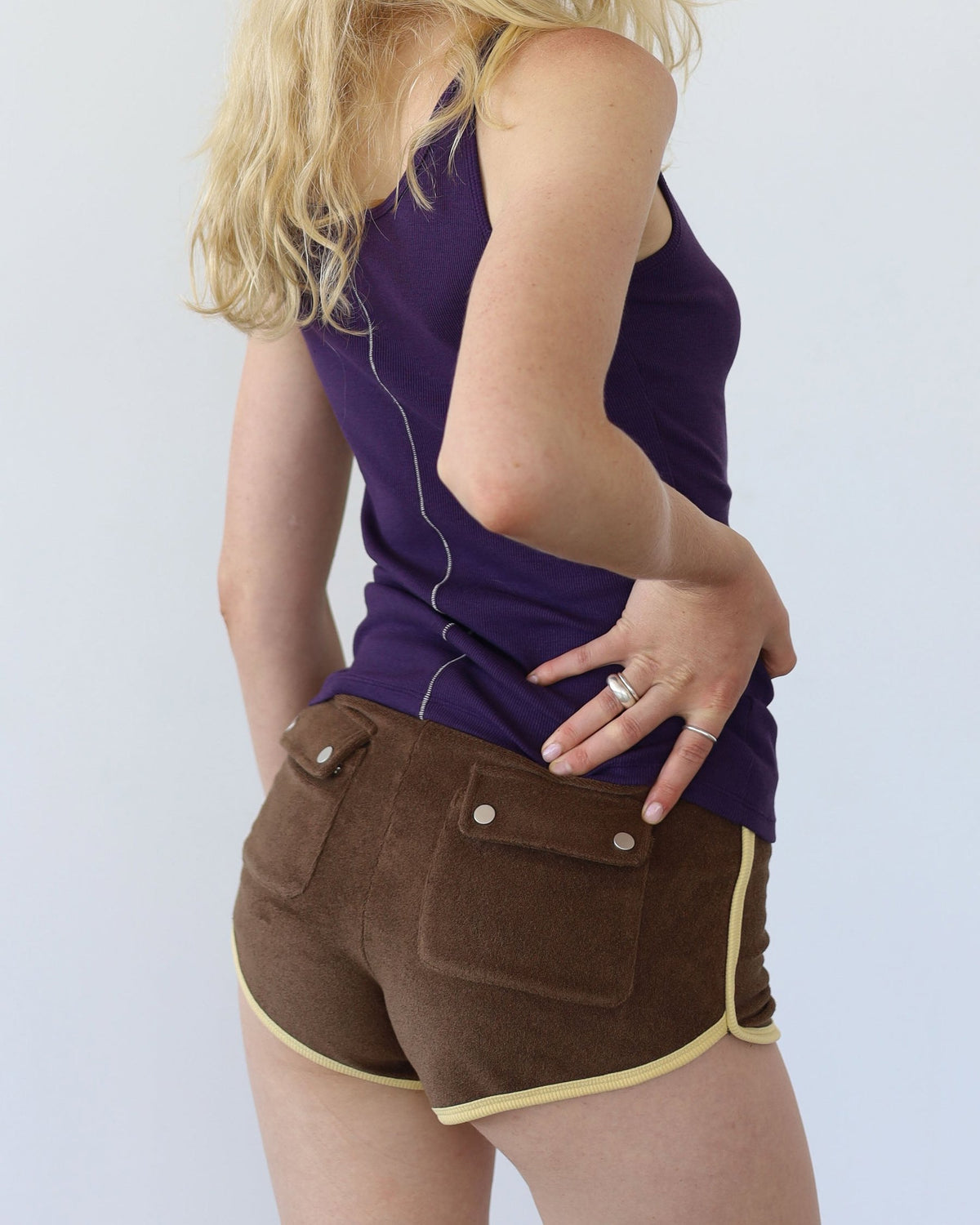 BIBI terry shorts - brown