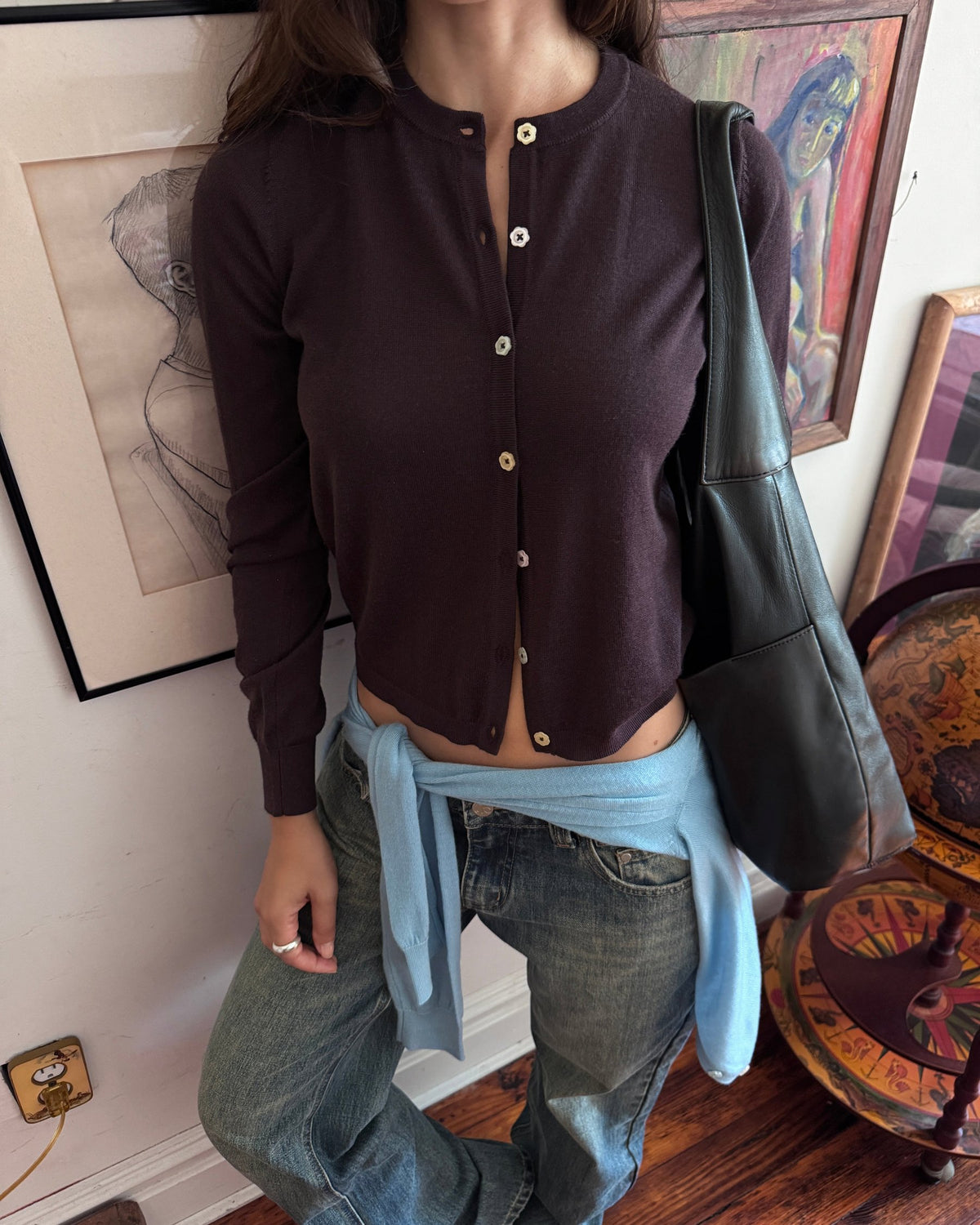 CANDY cardigan - cacao plum