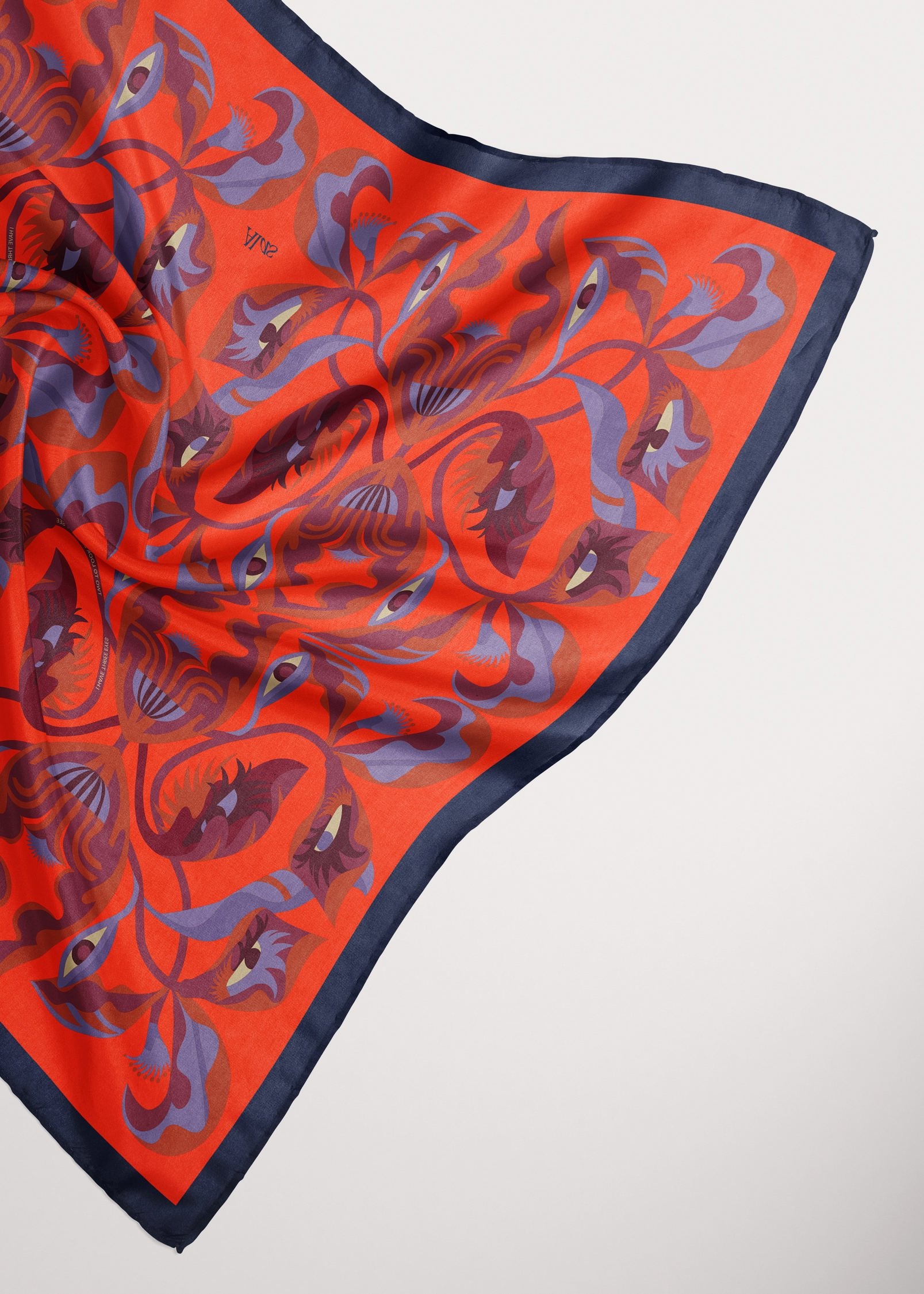 Bandana Silk Scarf 'I Bloom You'