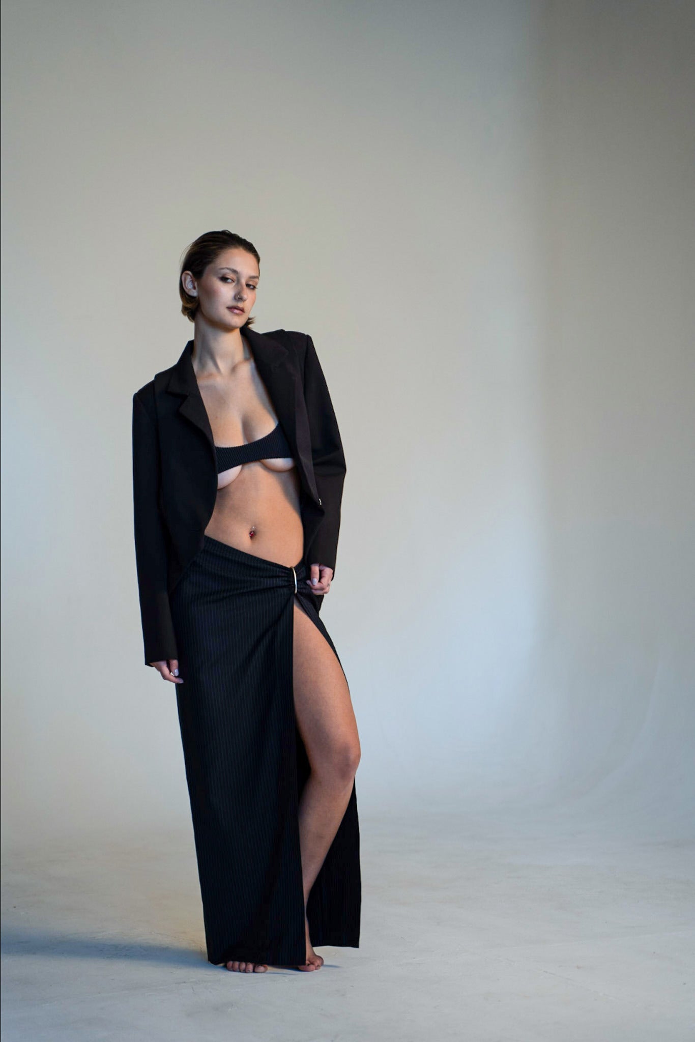 High-Slit Carabiner Skirt