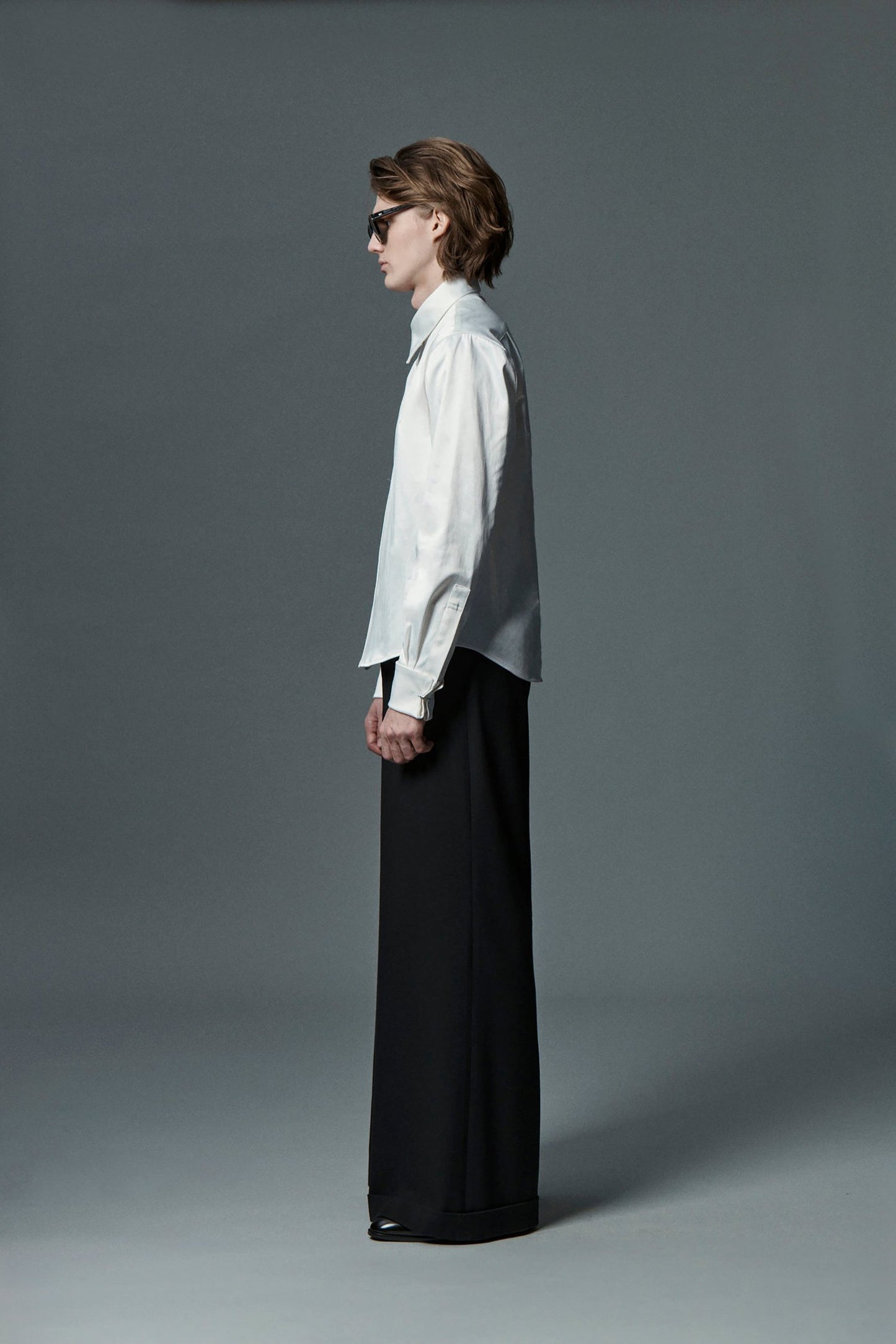 Sateen Asymmetric Shirt
