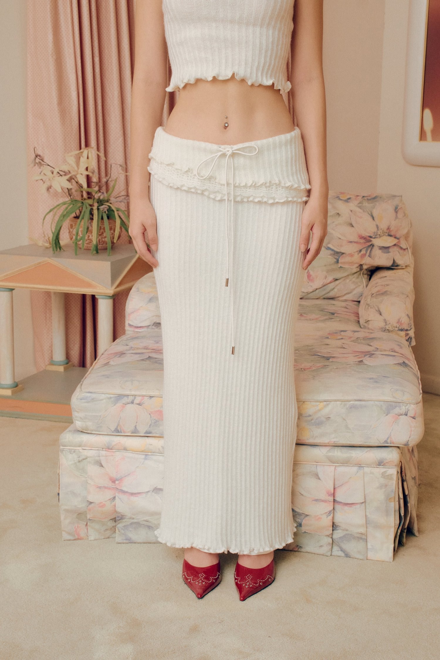 Milky Knit Long Skirt