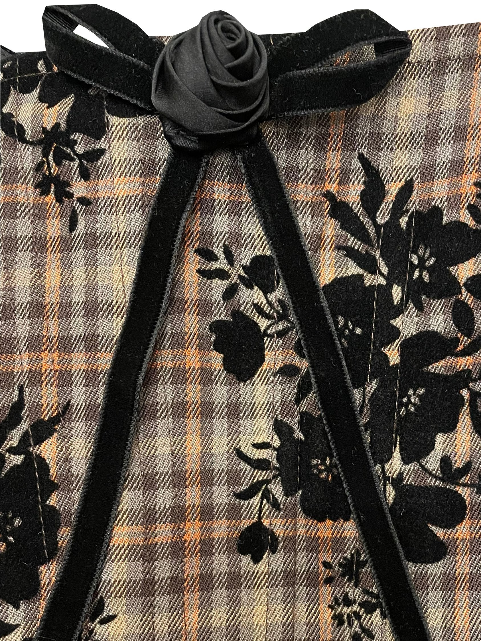 Classy check corset top