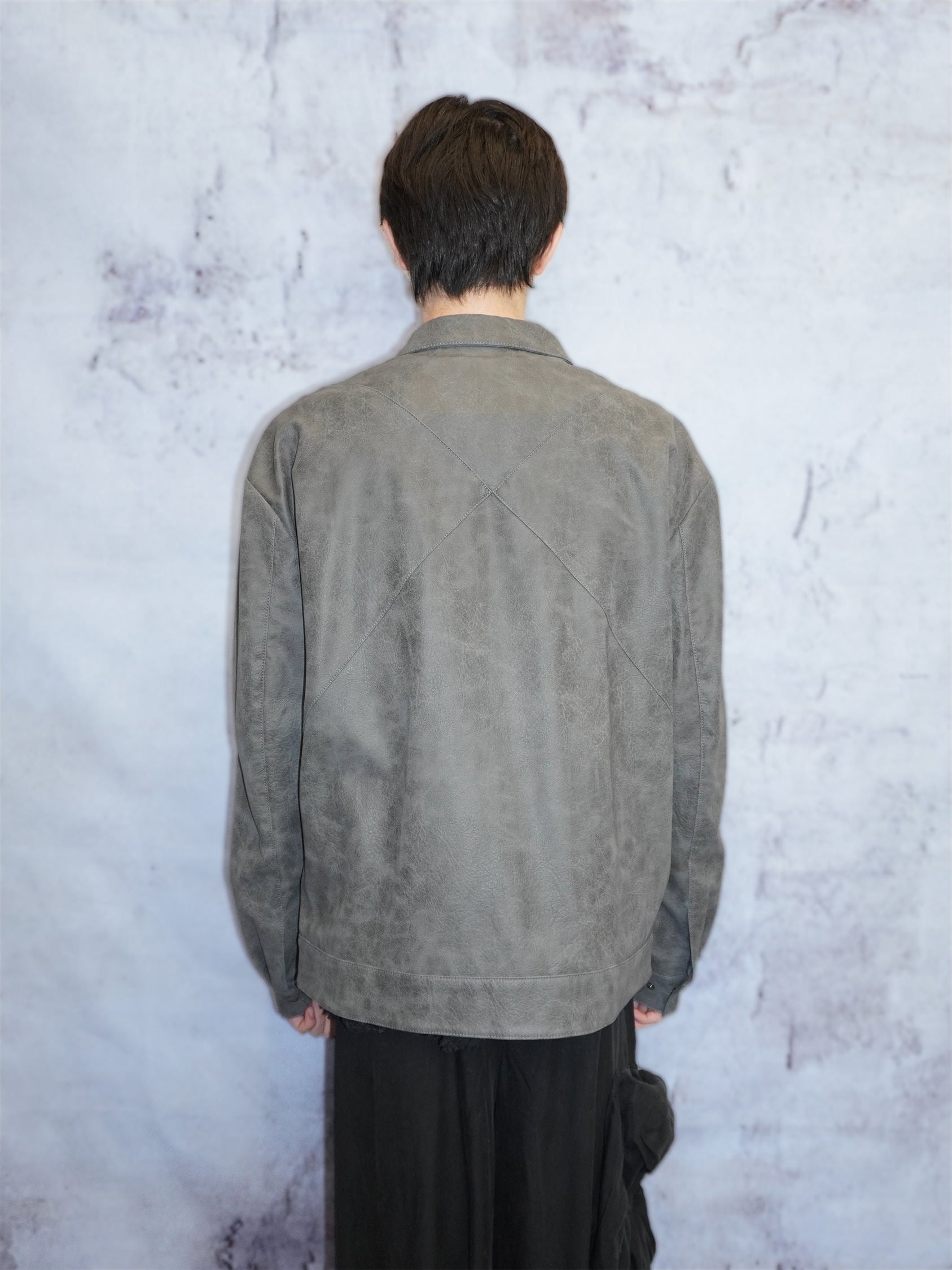 REGENERATED LEATHER BOMBER JACKET