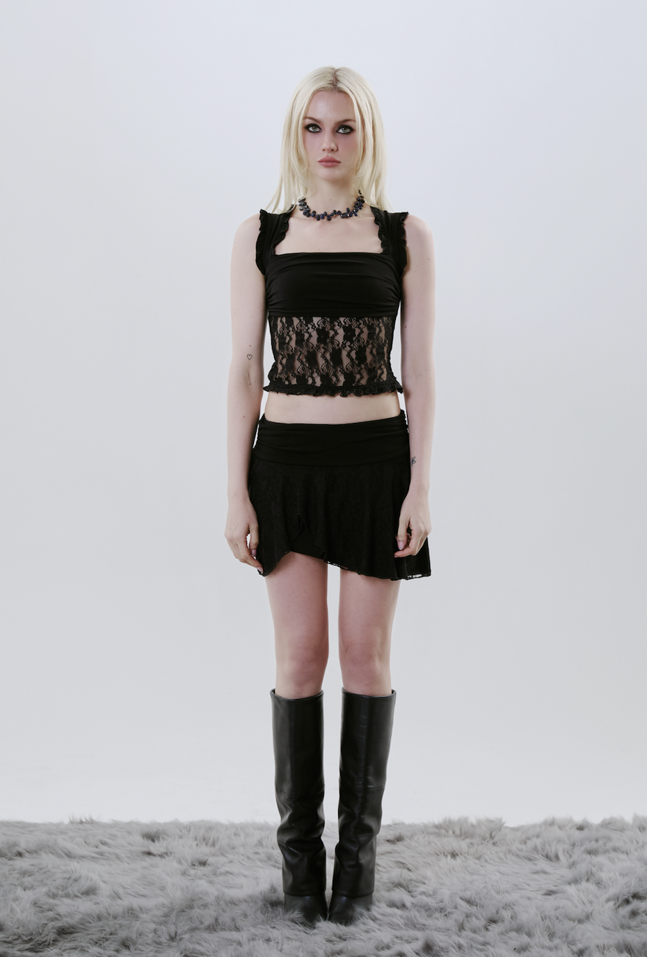Obsidian Rune Lace Top