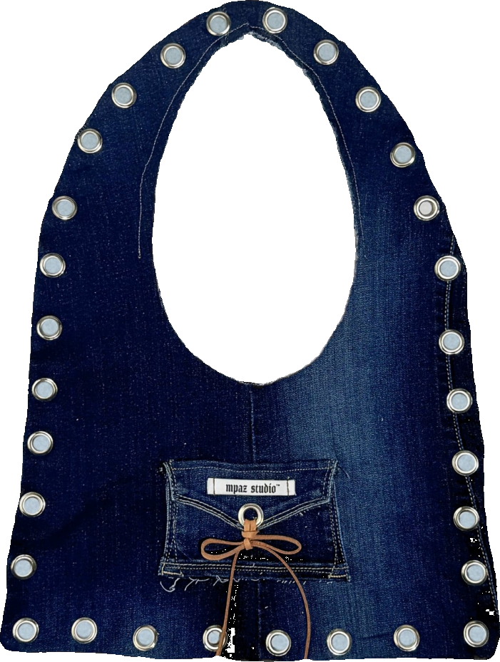 Recycled Denim Studded Bag