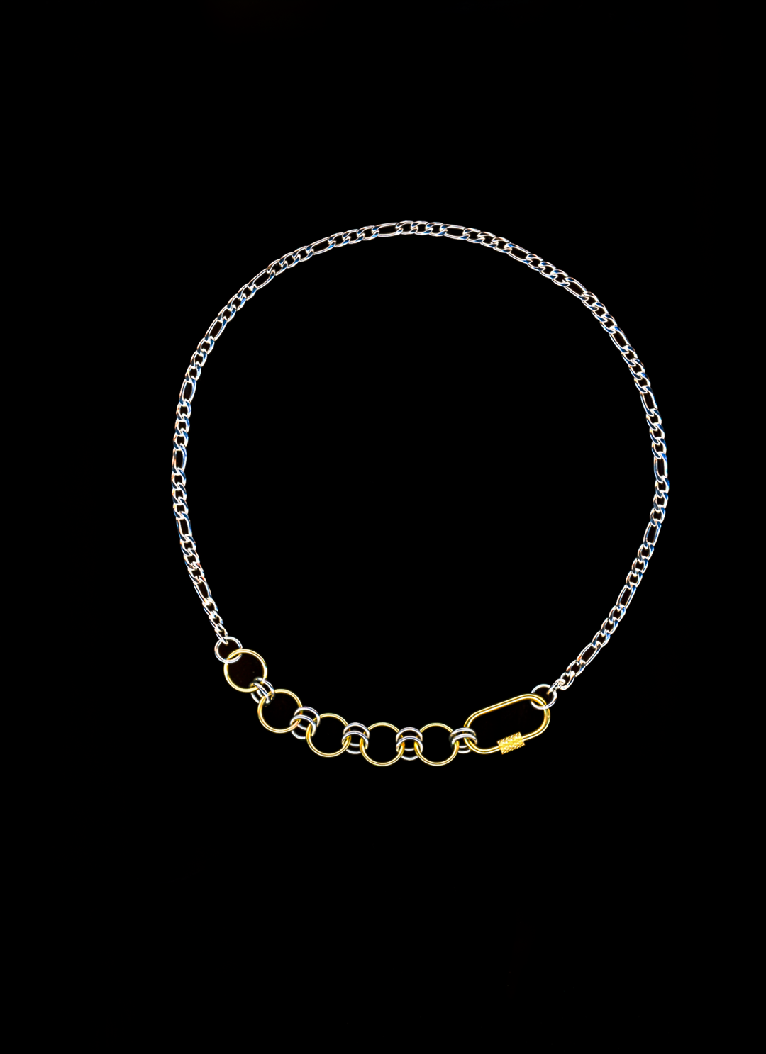 The Sutton - Mixed Metal Chainmail Carabiner Chain