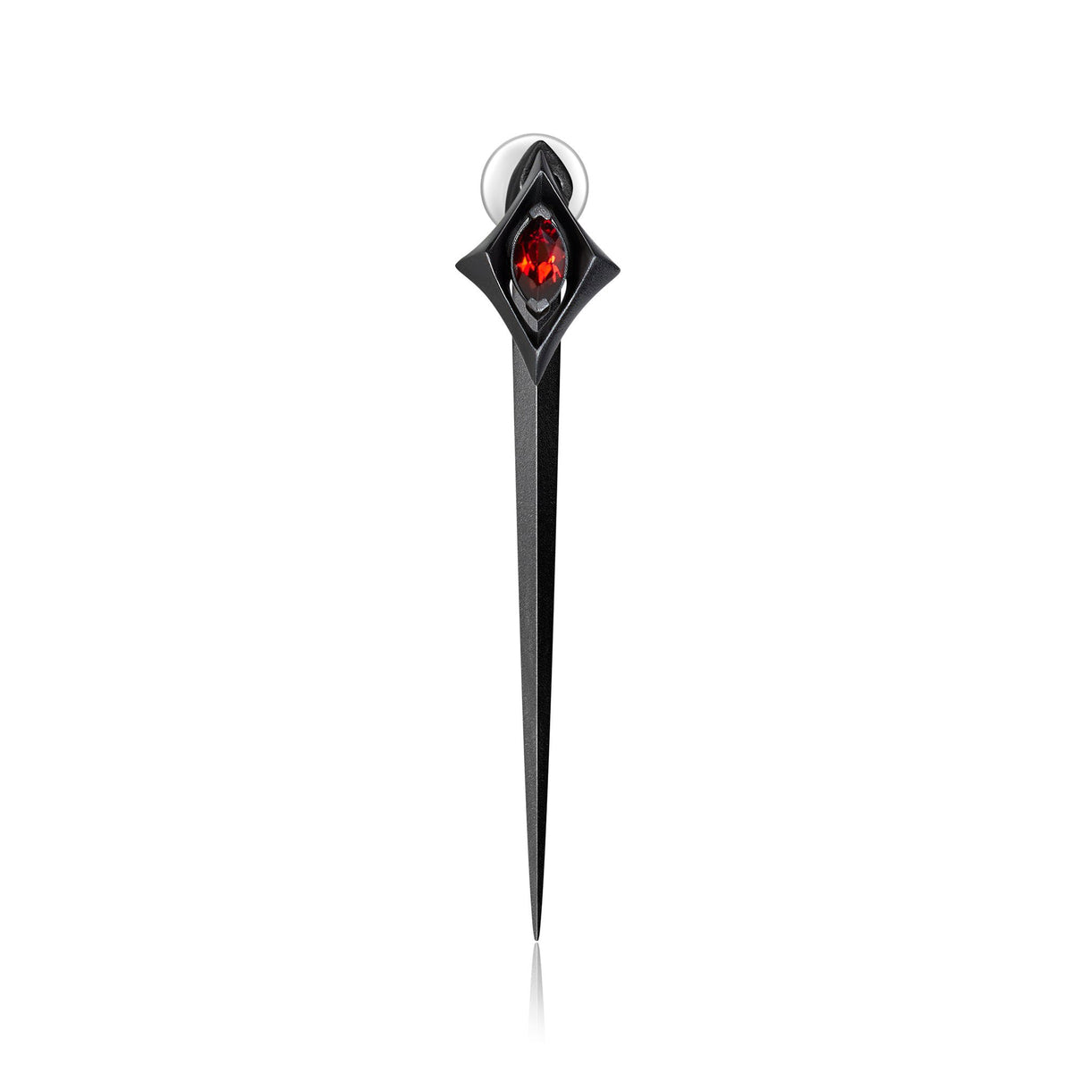 Pierce | Single & Paired Matte Black Silver Earring