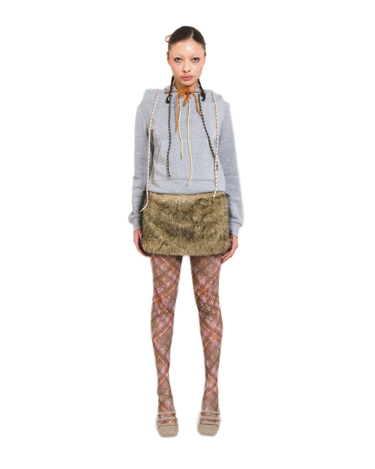 4-DrawString Hoodie Light Grey