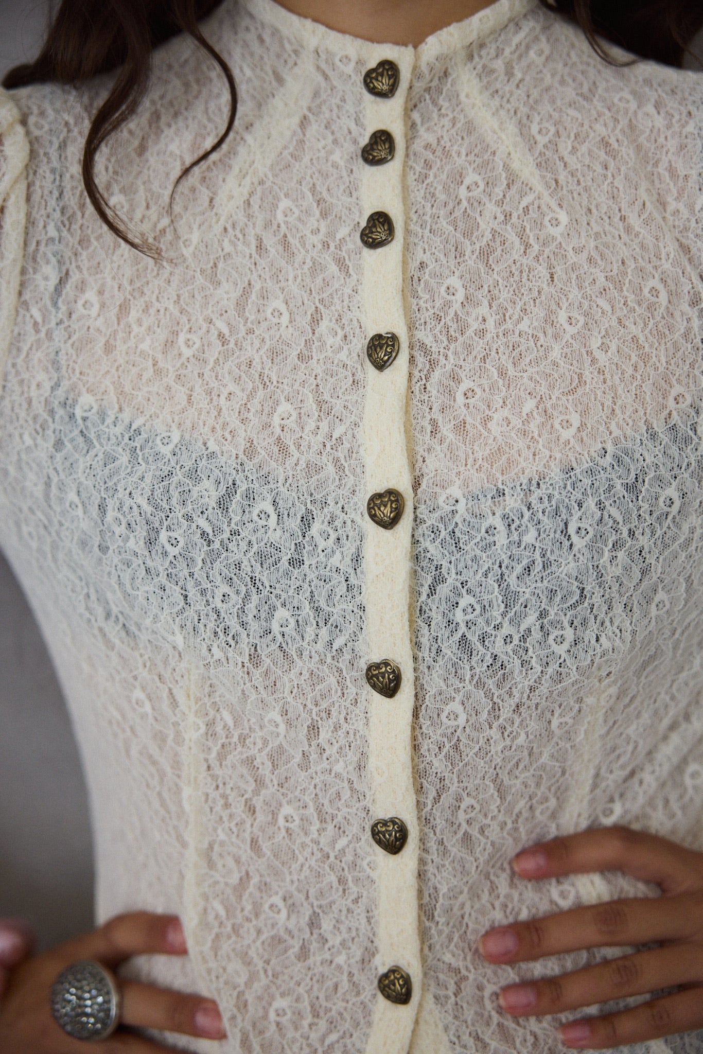 Violetta Duster in Sandstone Lace