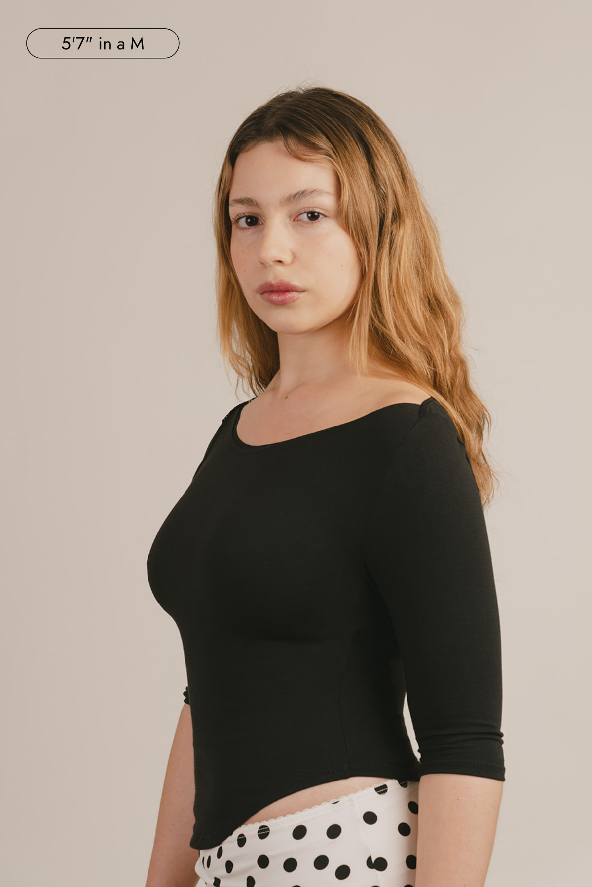 Colette 3/4 Sleeve Boat Neck Top