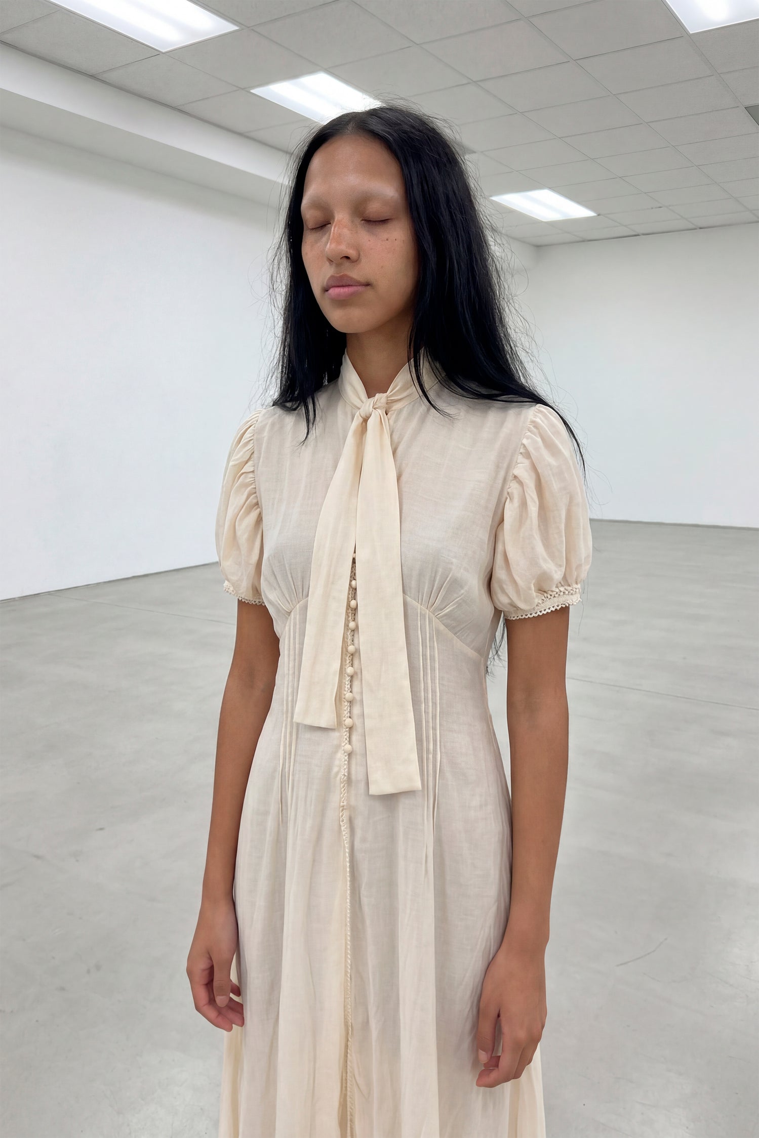 Cream butter dress