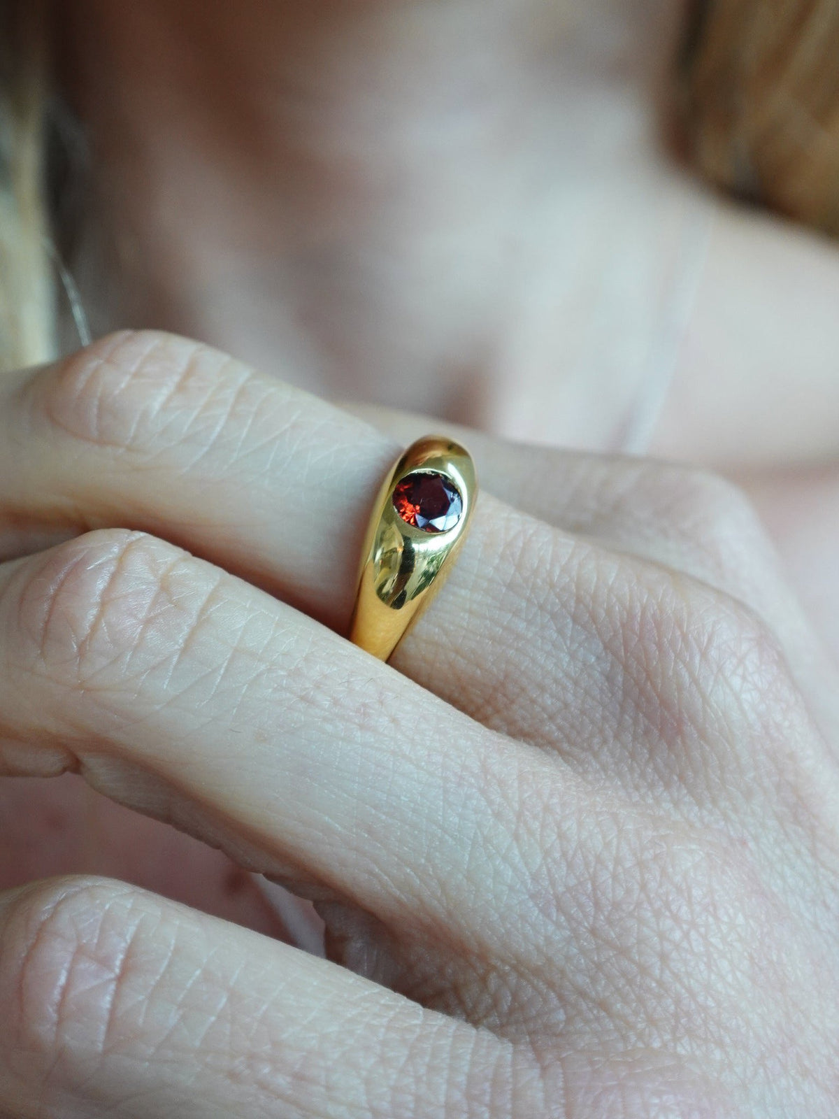 Cloud Garnet Ring