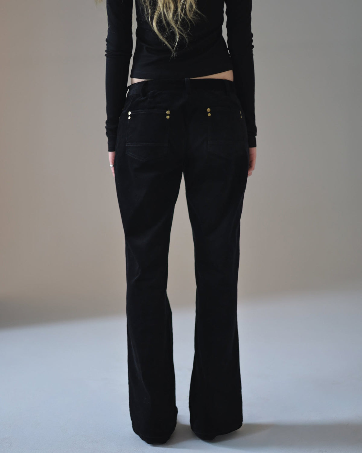 MUSE low rise corduroy pants - onyx