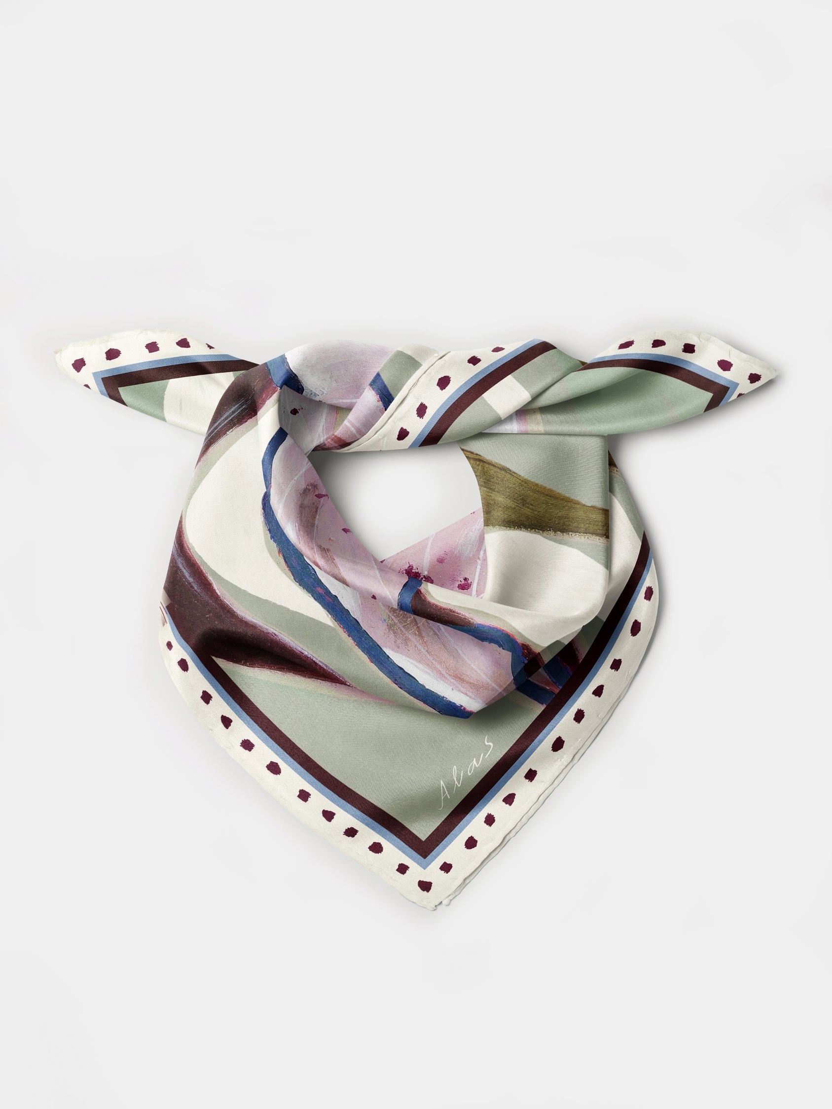 Silk Bandana 'The Botanist’s Gift' in Mint