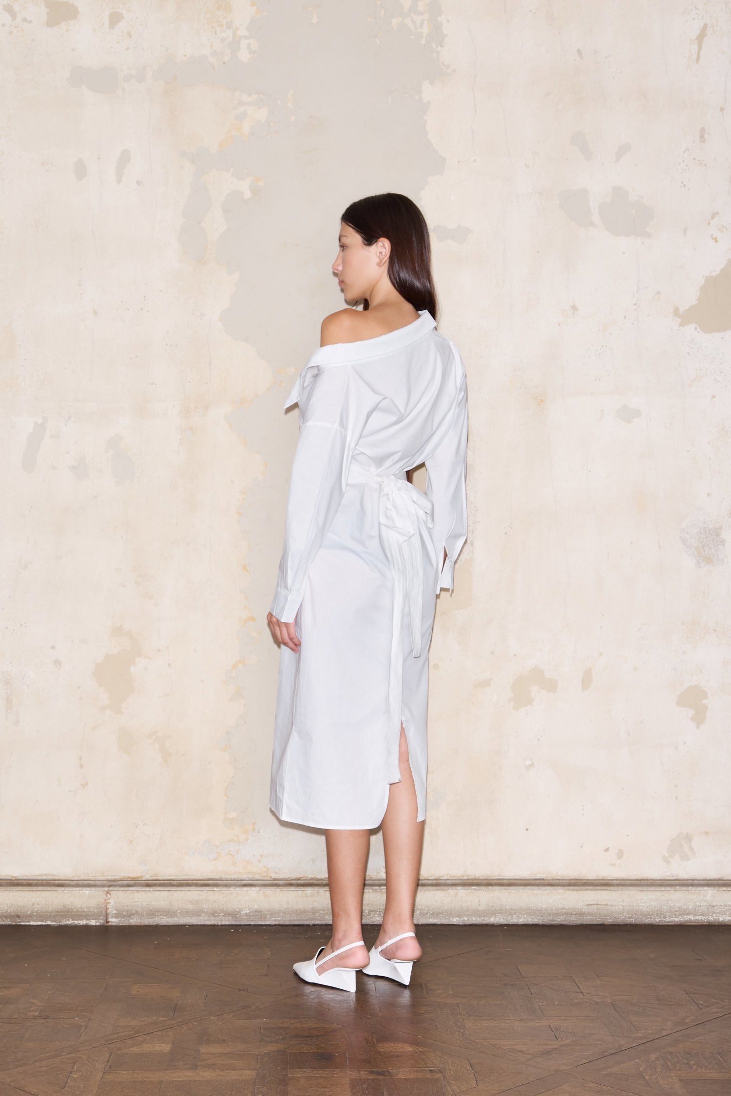 CAMISERO DRESS WHITE
