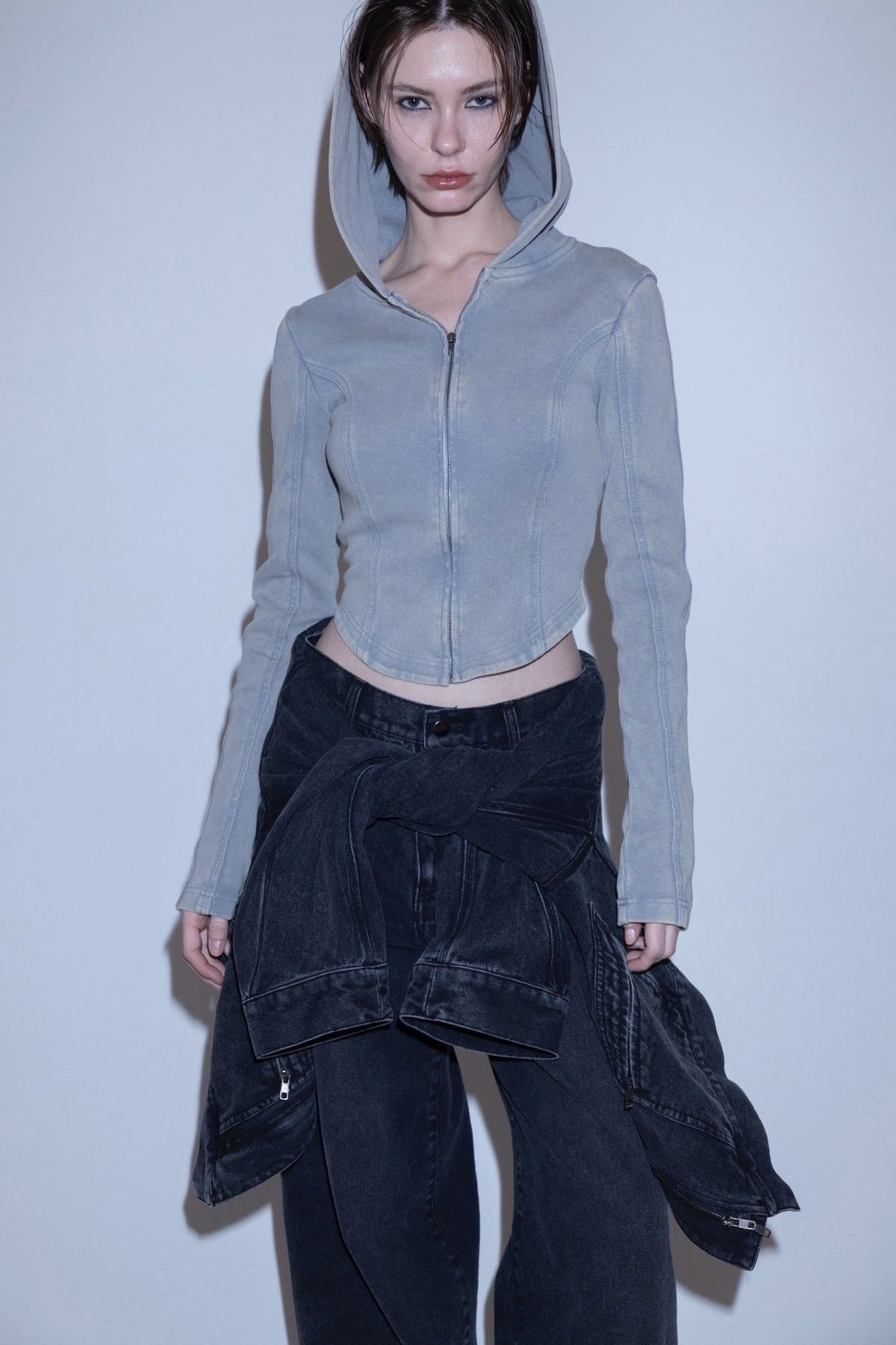 Corset zip tops