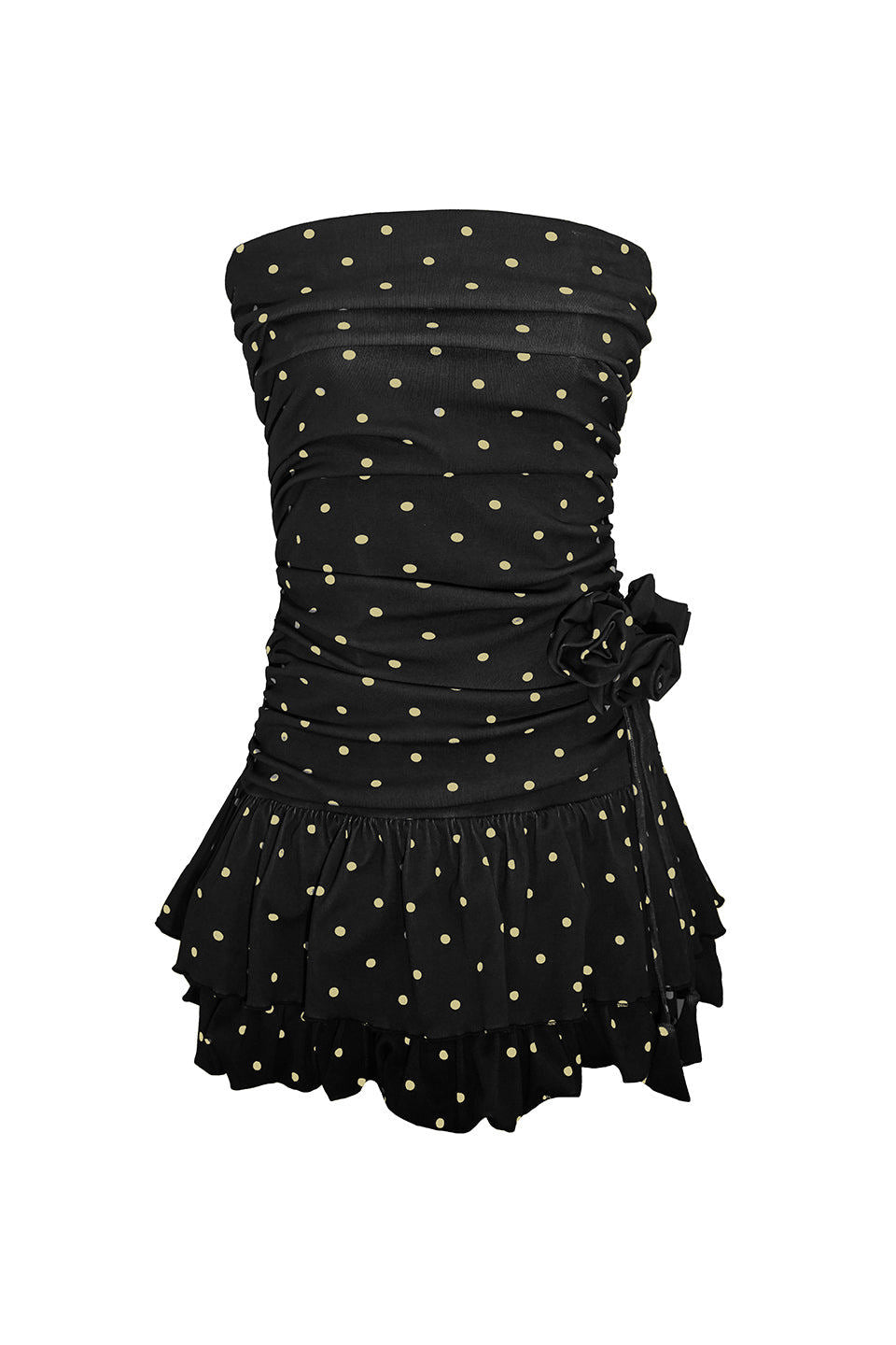 Midnight Polka Bloom Dress