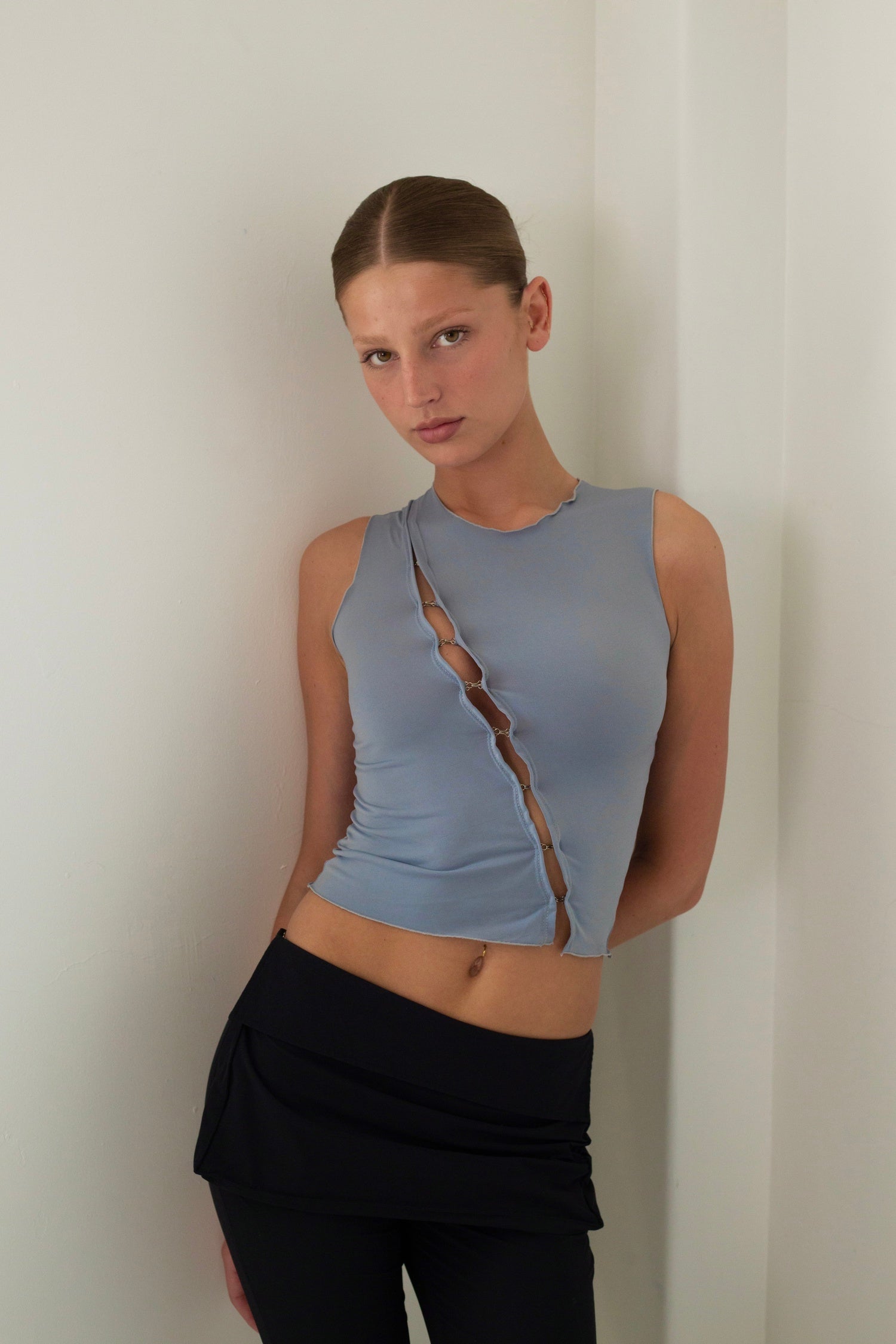 BABY BLUE HOOK AND EYE TANK