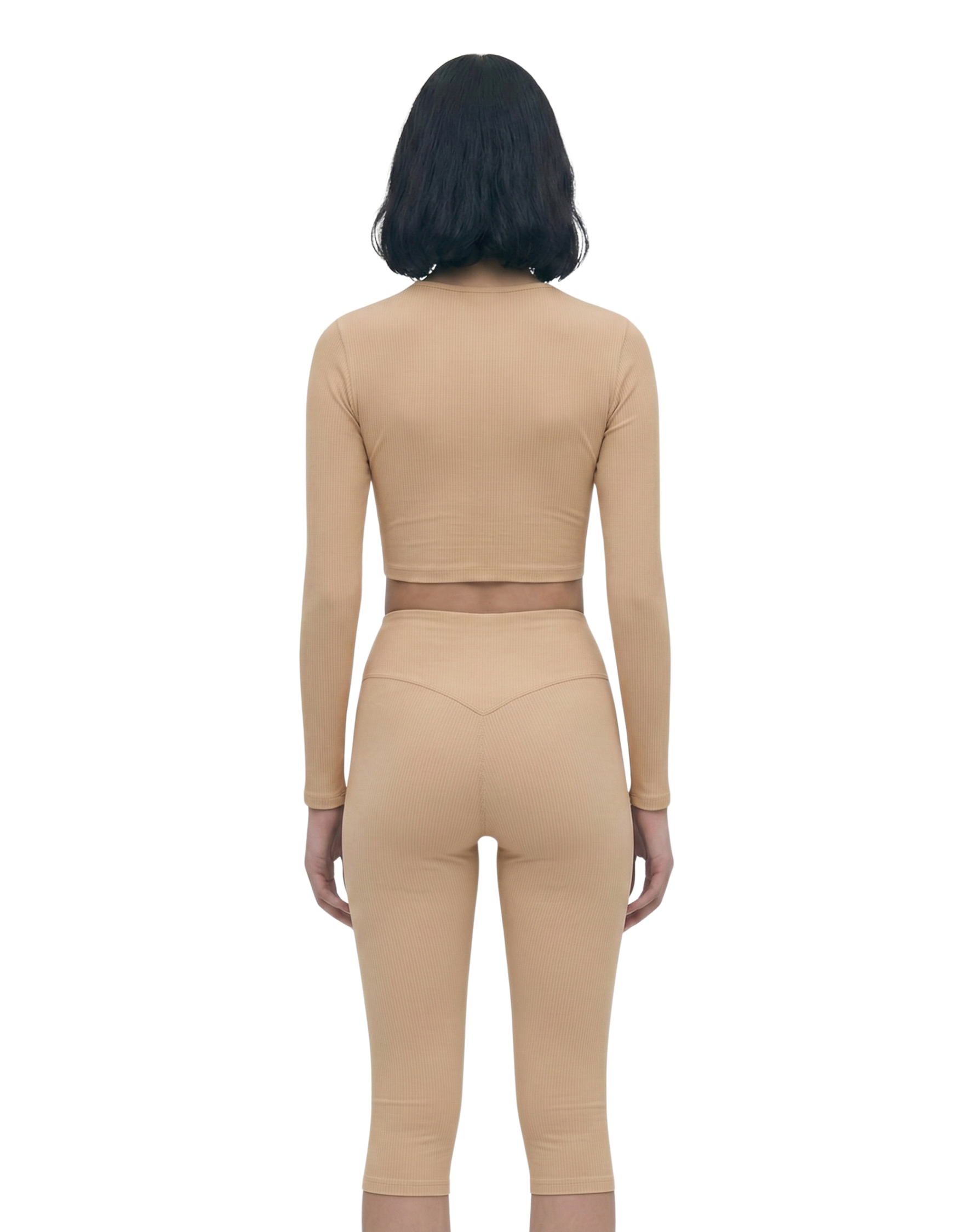 HA 015 - HIGH WAISTED CAPRI - CAMEL