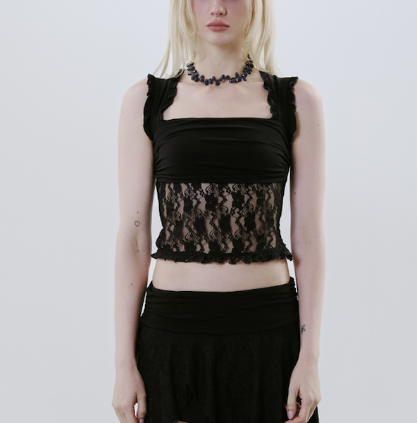 Obsidian Rune Lace Top