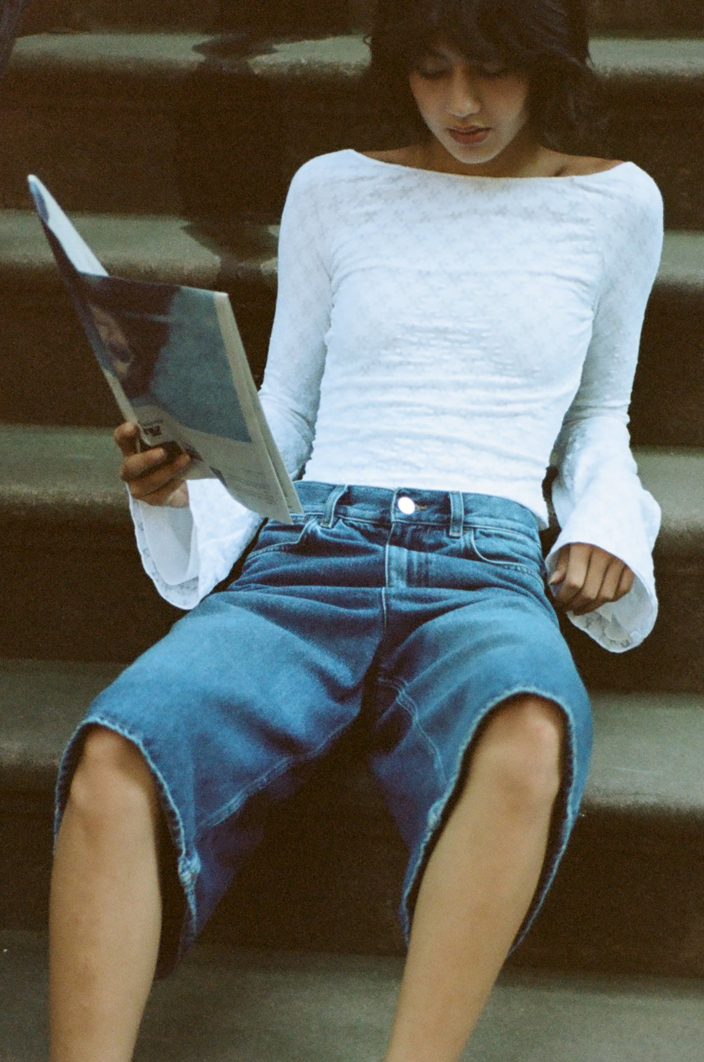 The Jane Top in White Lace