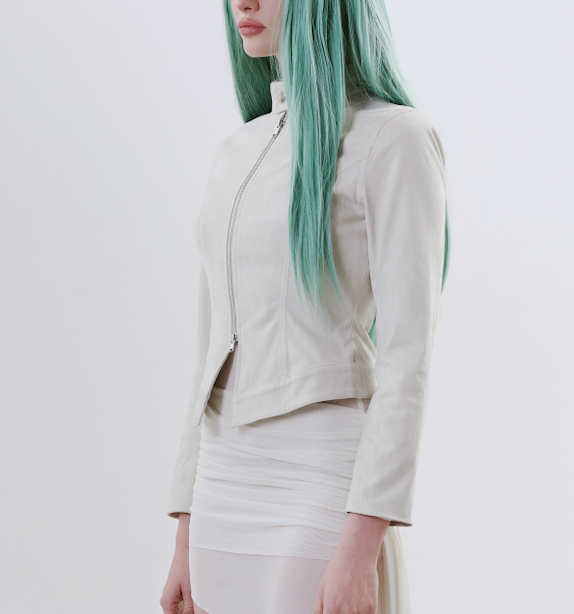 Suede Seraphim Jacket in White