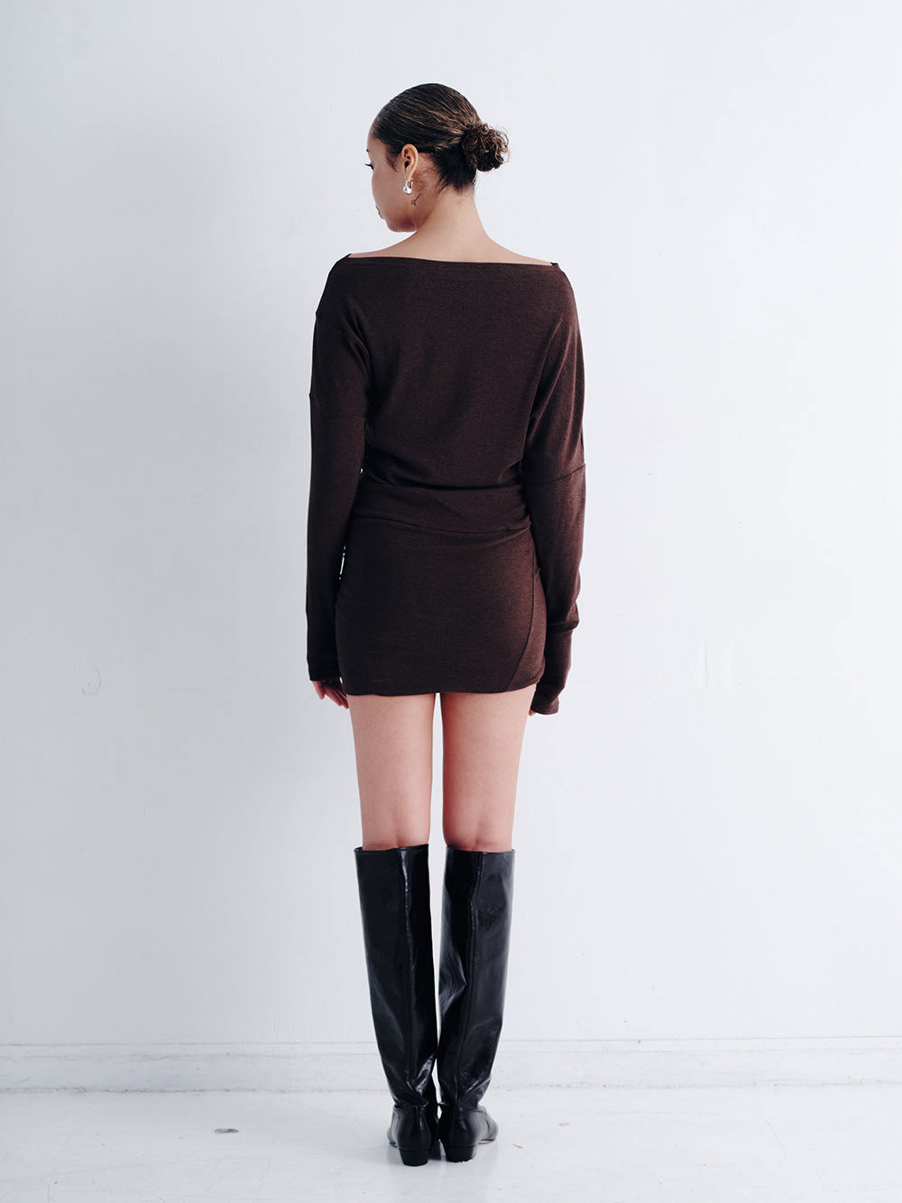 LESLIE DRESS IN BURGUNDY