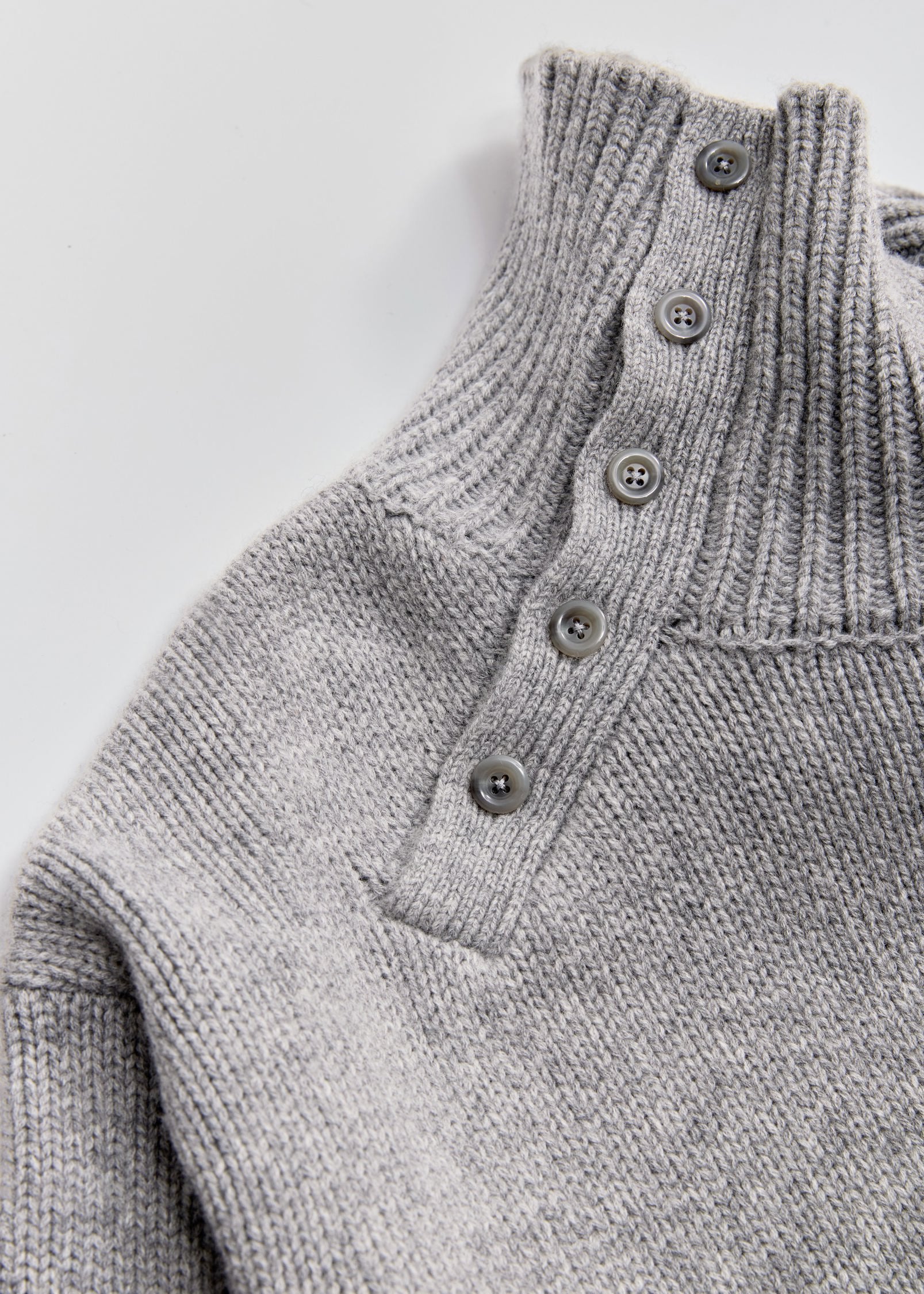 Grey Oversized Cashmere Turtleneck