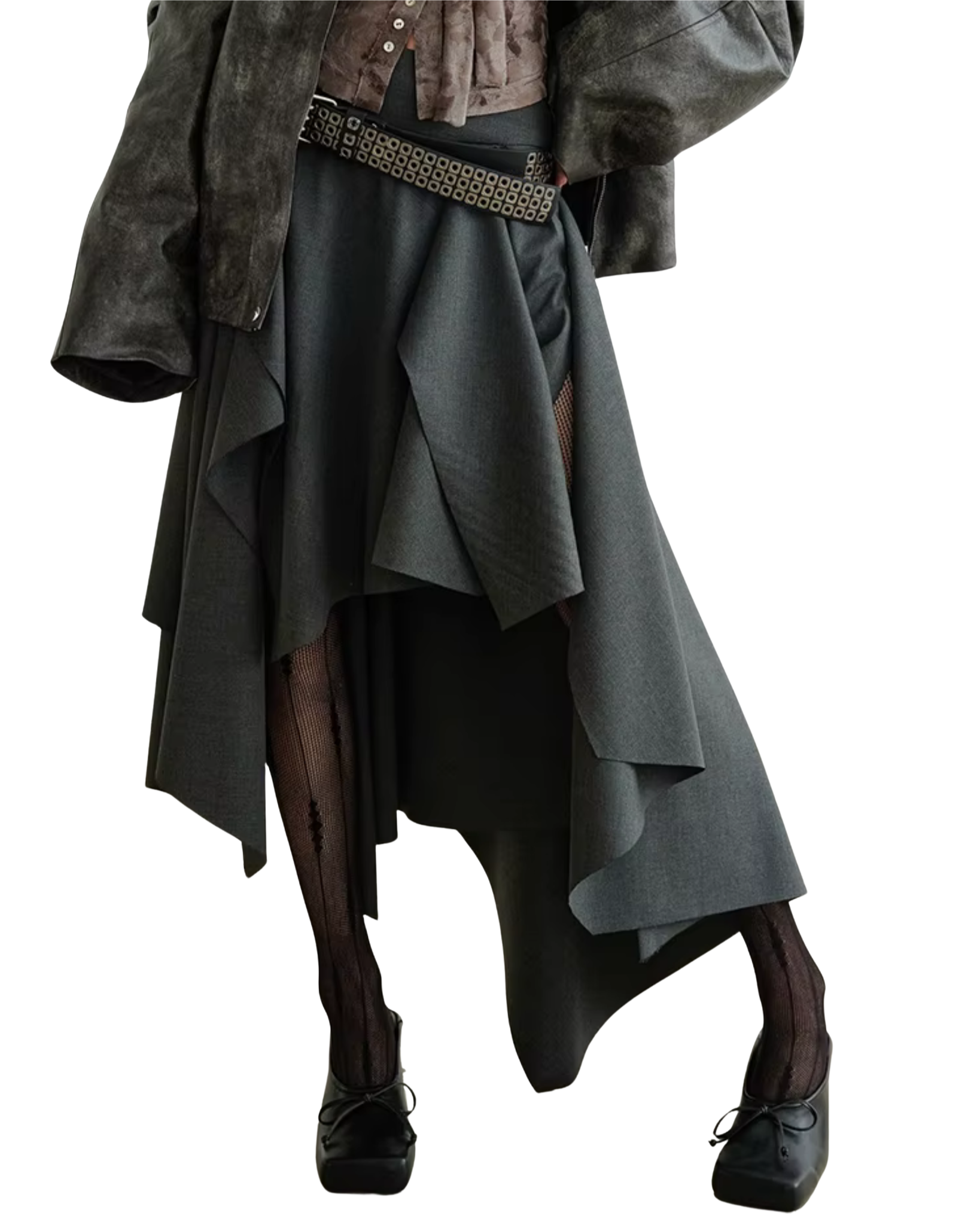 MAIRA Asymmetrical Draped Skirt