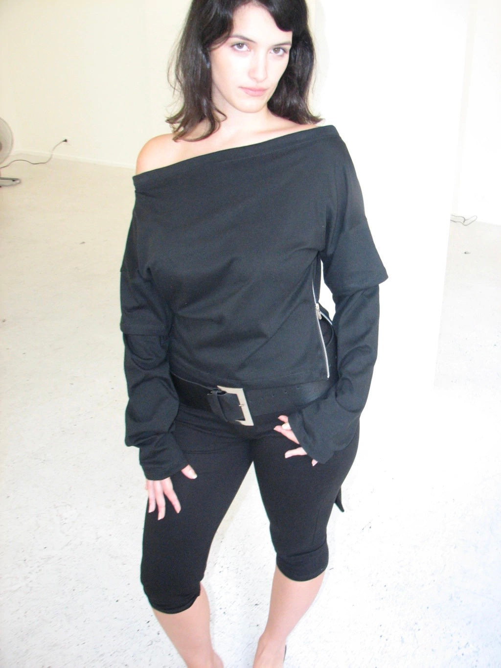 REMERA ONE ZIP - LONG SLEEVE - BLACK