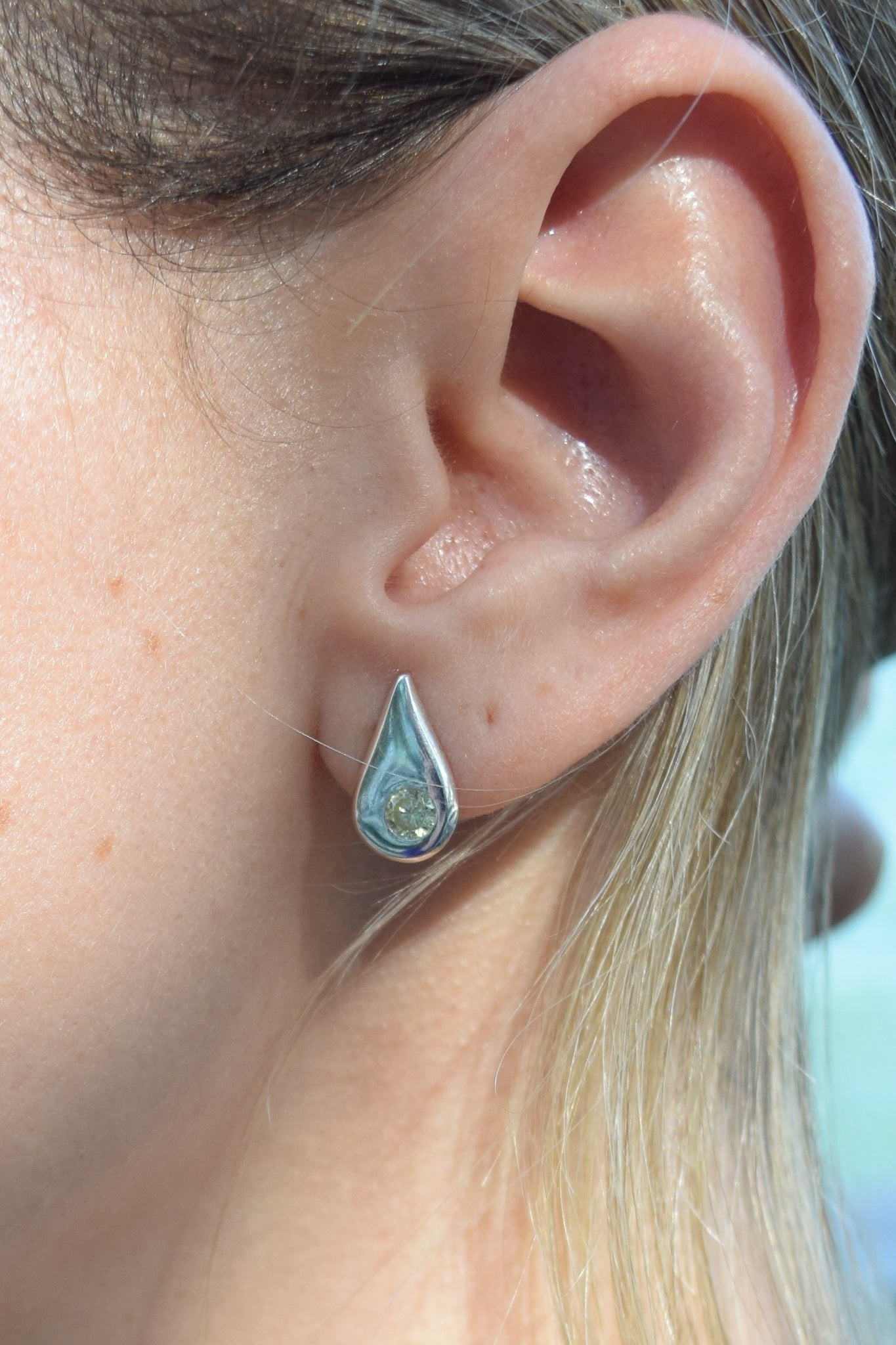 Spike Stone Earring