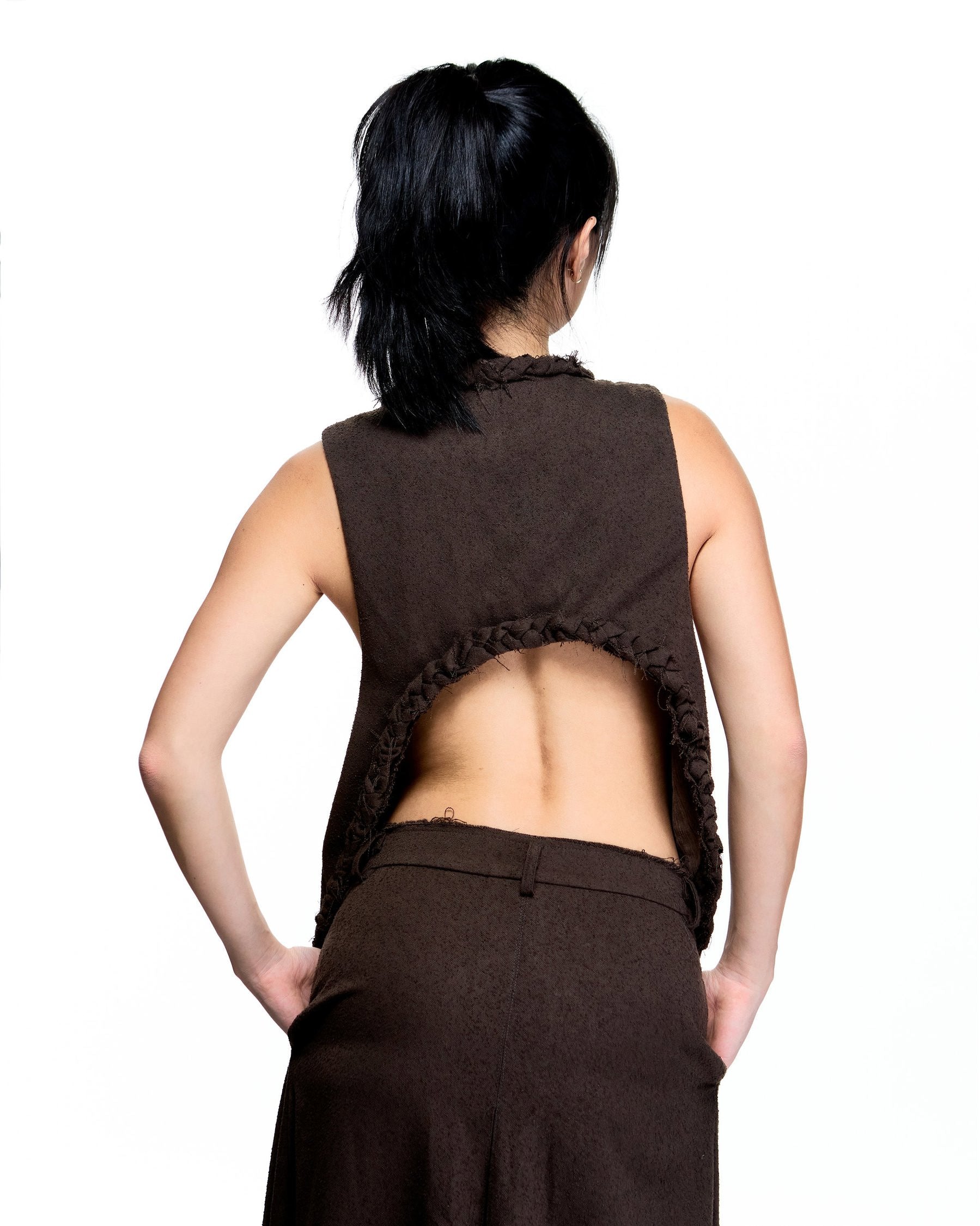 BOUCLE BRAIDED VEST