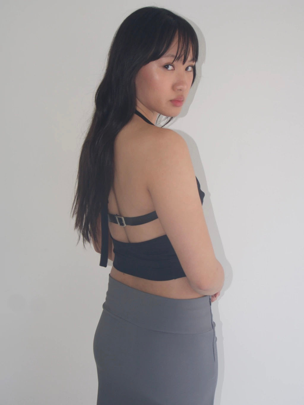 MULTIPLE USES TOP WITH LEATHER BELT