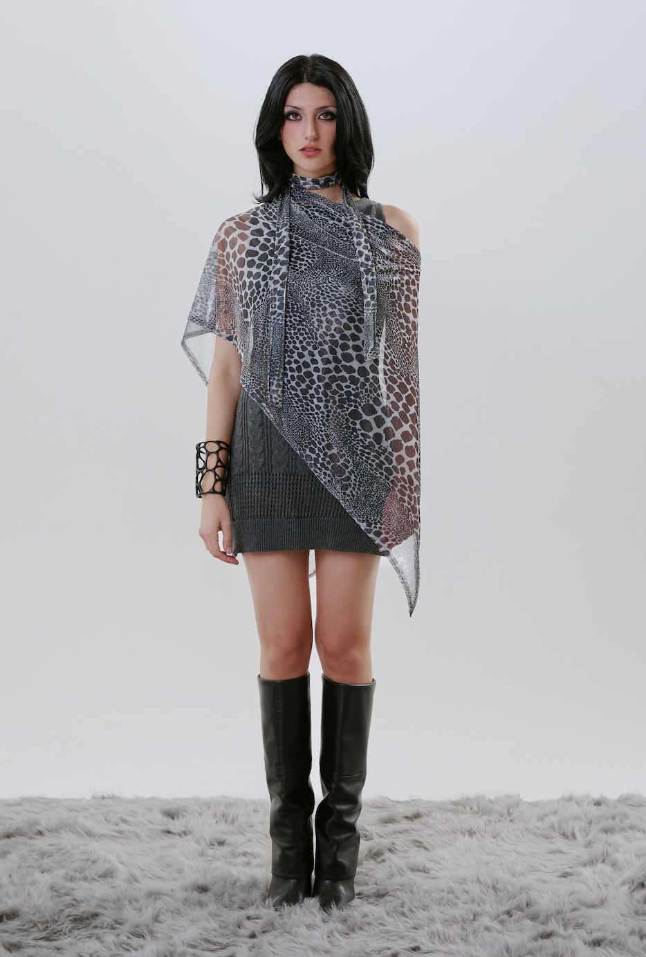 AURIVALE LEOPARD PONCHO