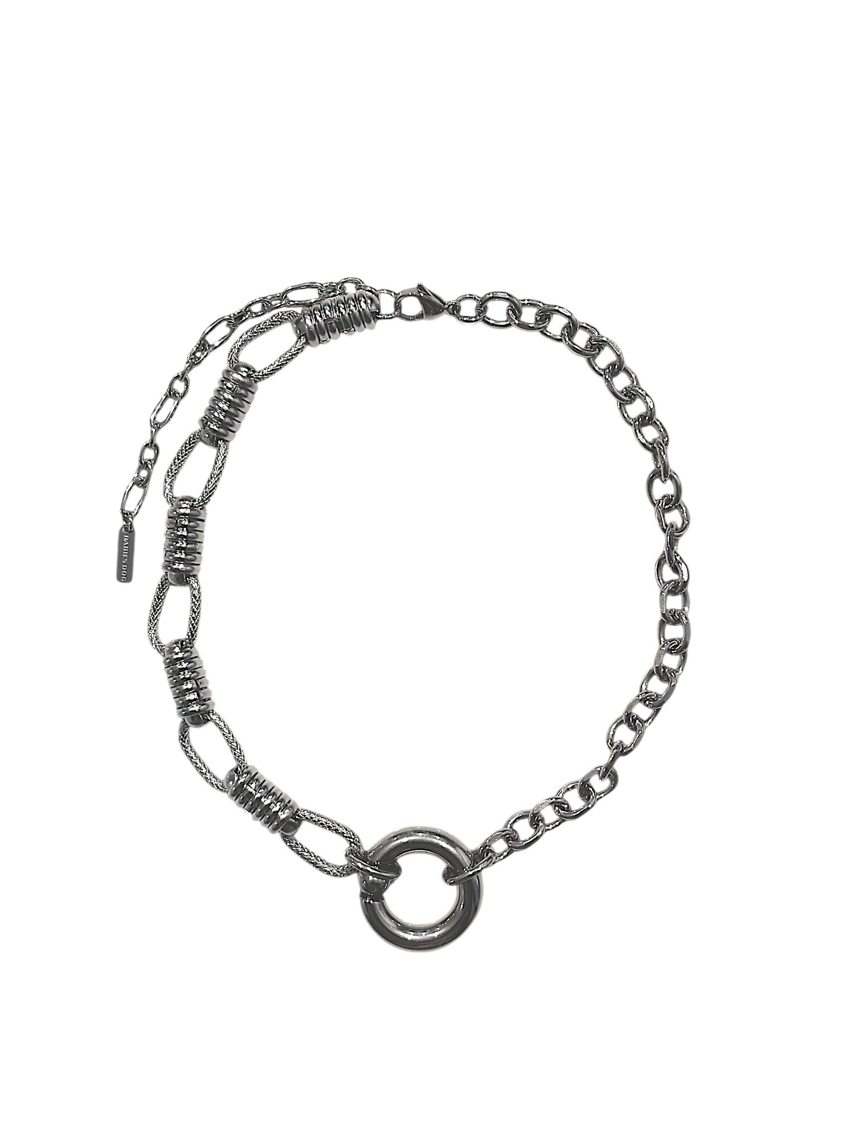 Asymmetrical Captive Ring Necklace