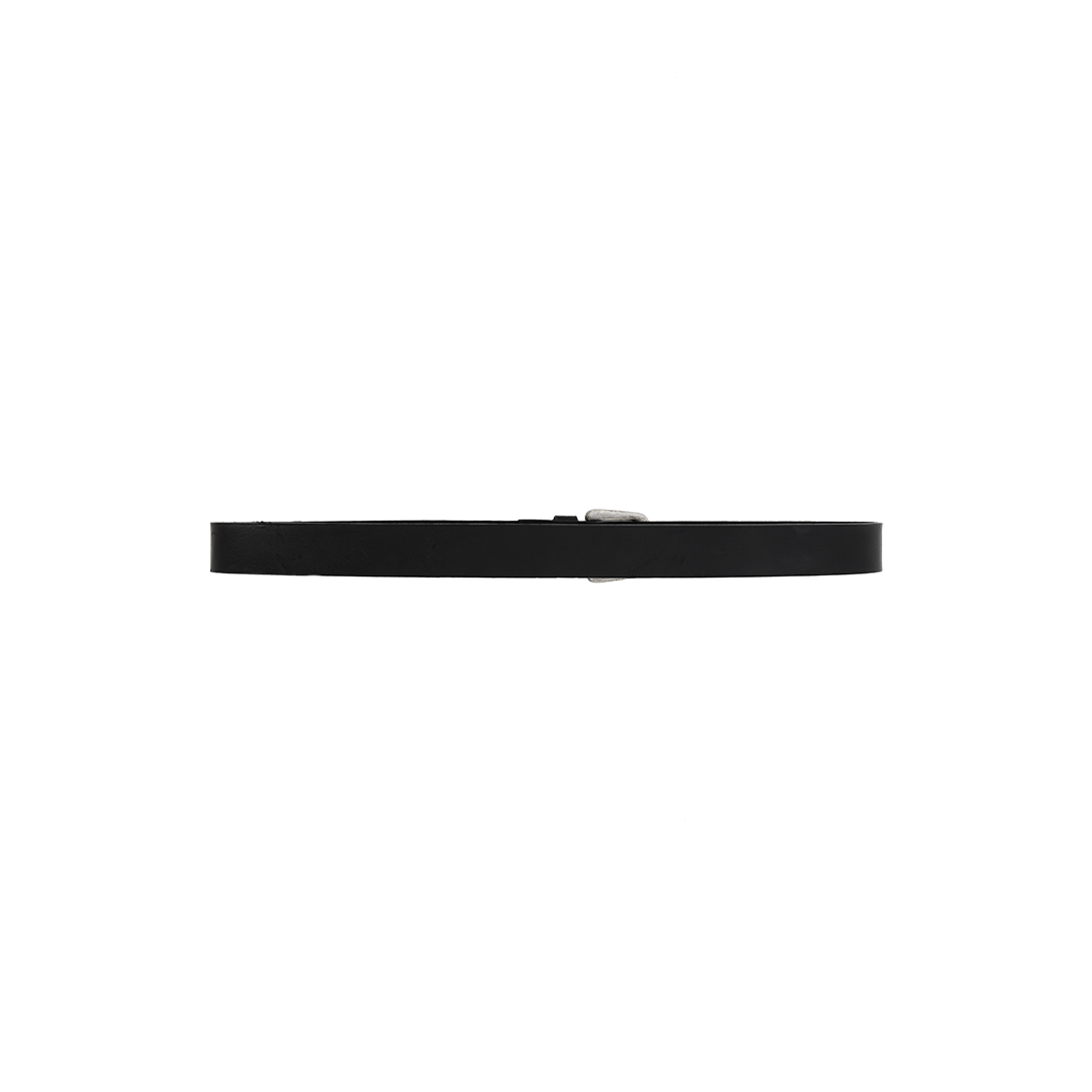 Matte Buckle Leather Belt