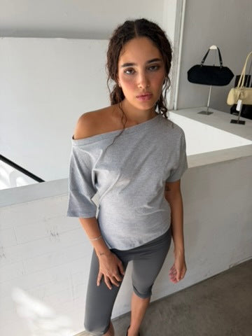 TWO ZIPS SUMMER T-SHIRT (SHORT SLEEVE) - GREY