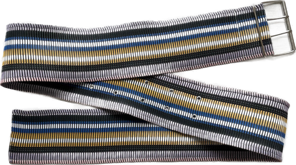 Lavender Stripe Rib Belt