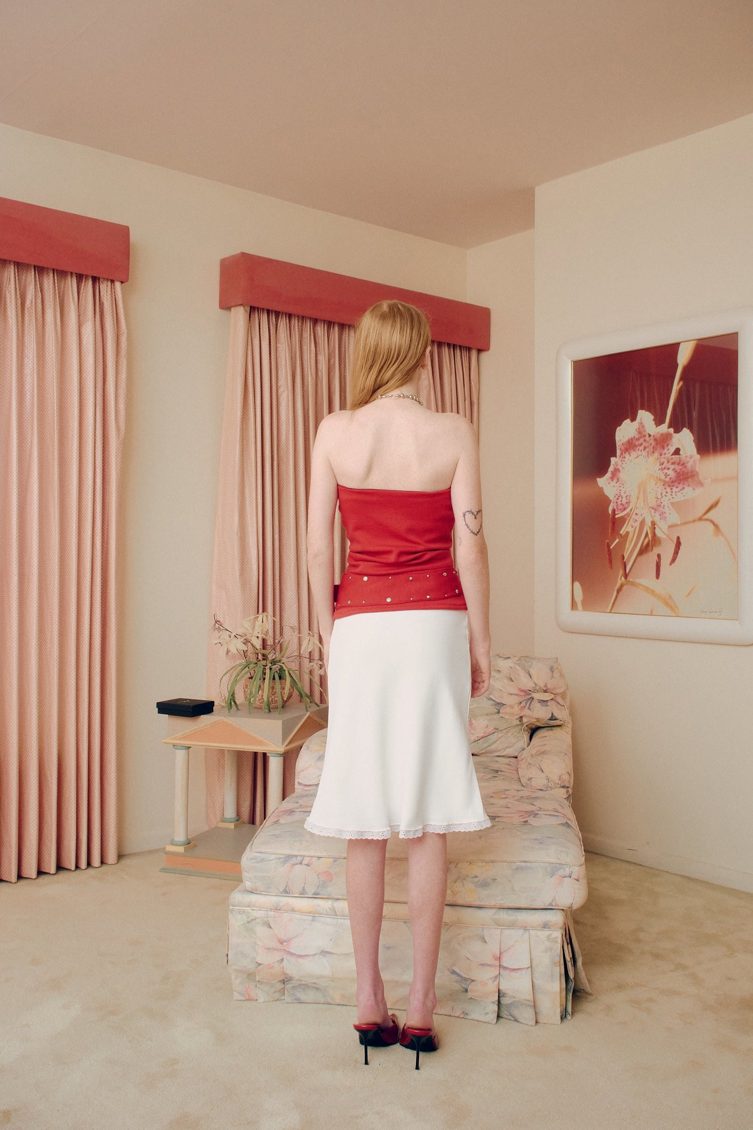 White lie Midi Skirt