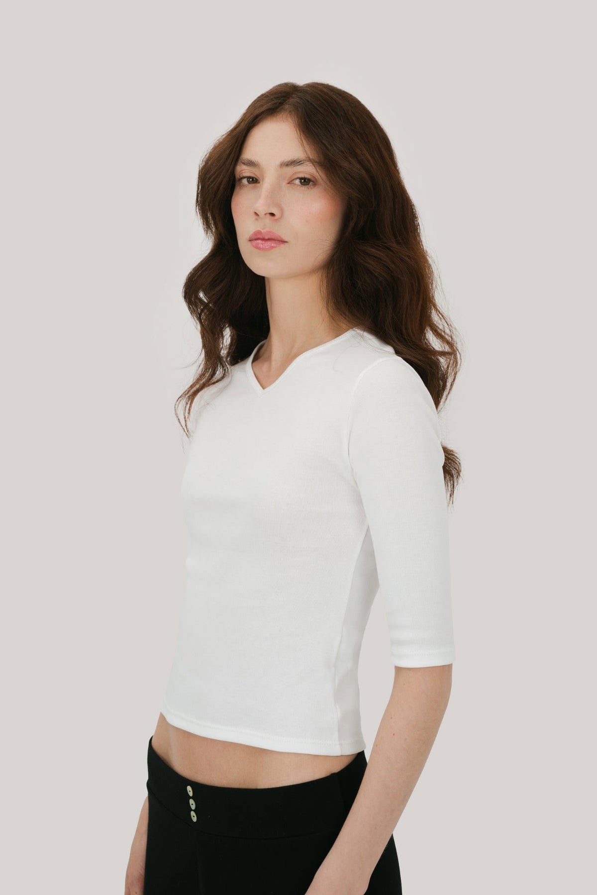 Vera 3/4 Sleeve V-Neck Top