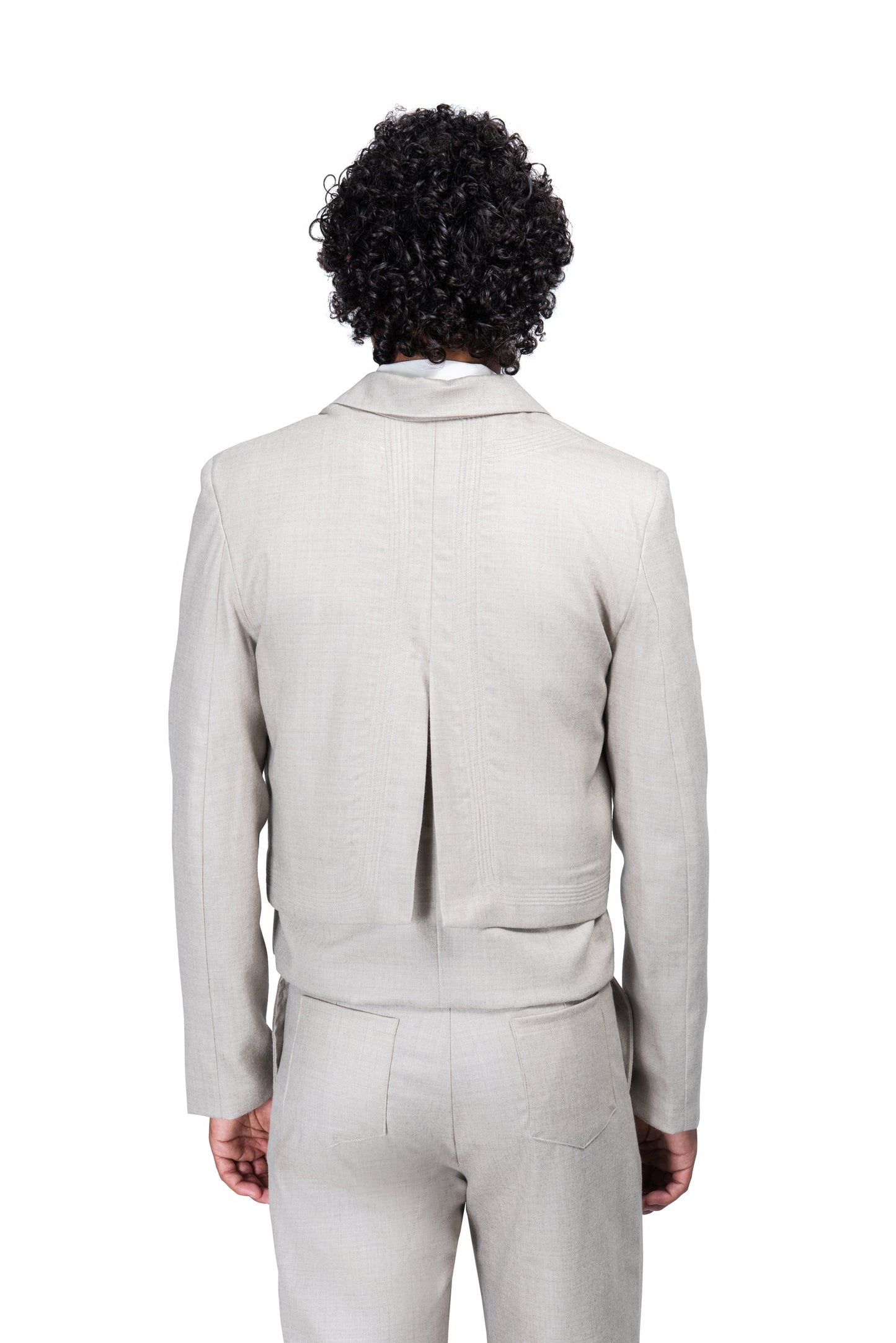 Piped Suit Jacket
